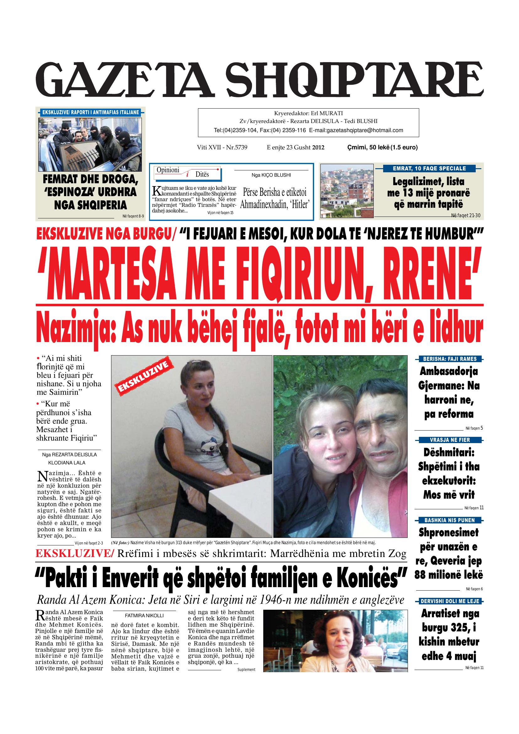 Gazeta Shqiptare 2012-08-23