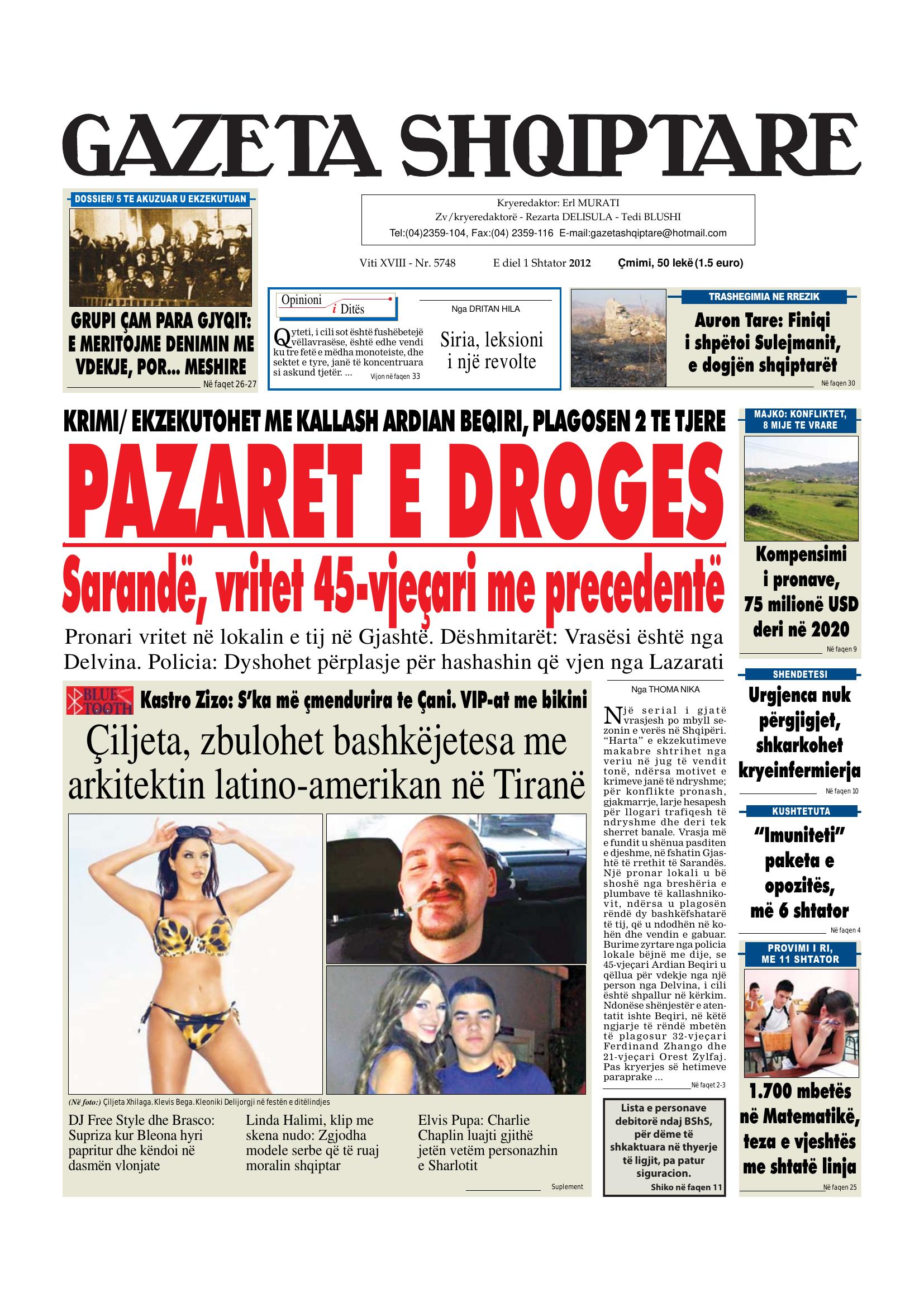 Gazeta Shqiptare 2012-09-01