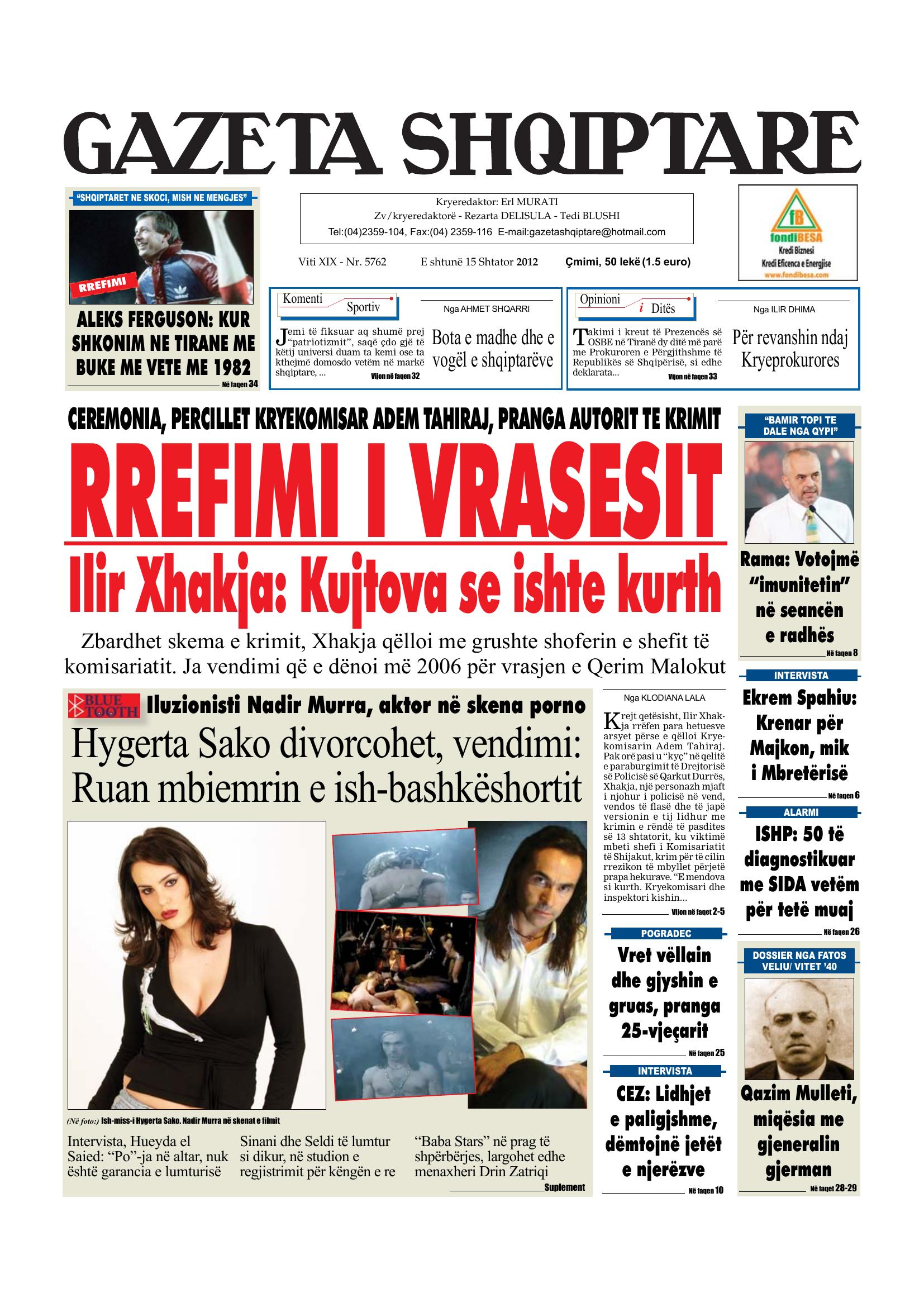 Gazeta Shqiptare 2012-09-15