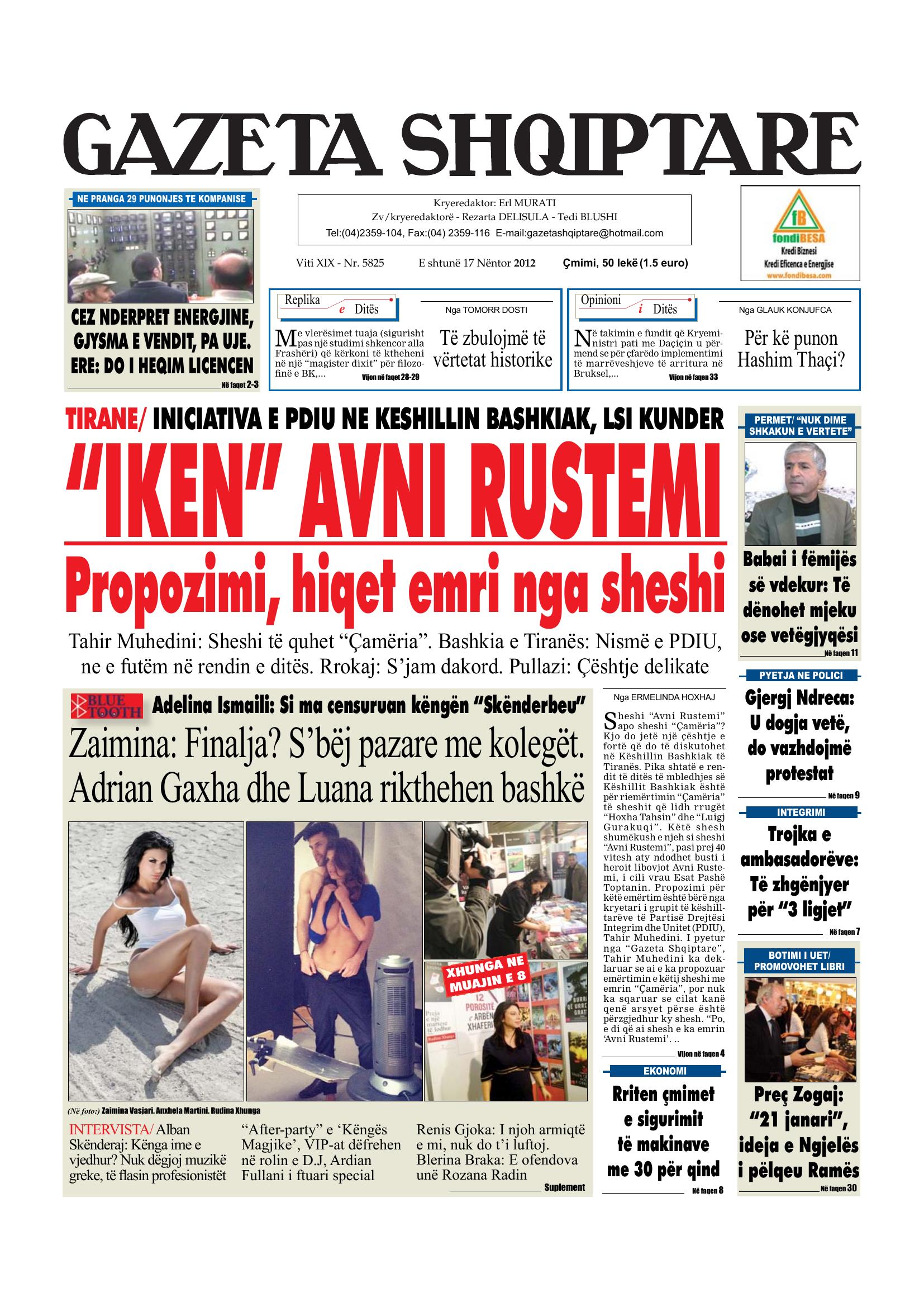 Gazeta Shqiptare 2012-11-17