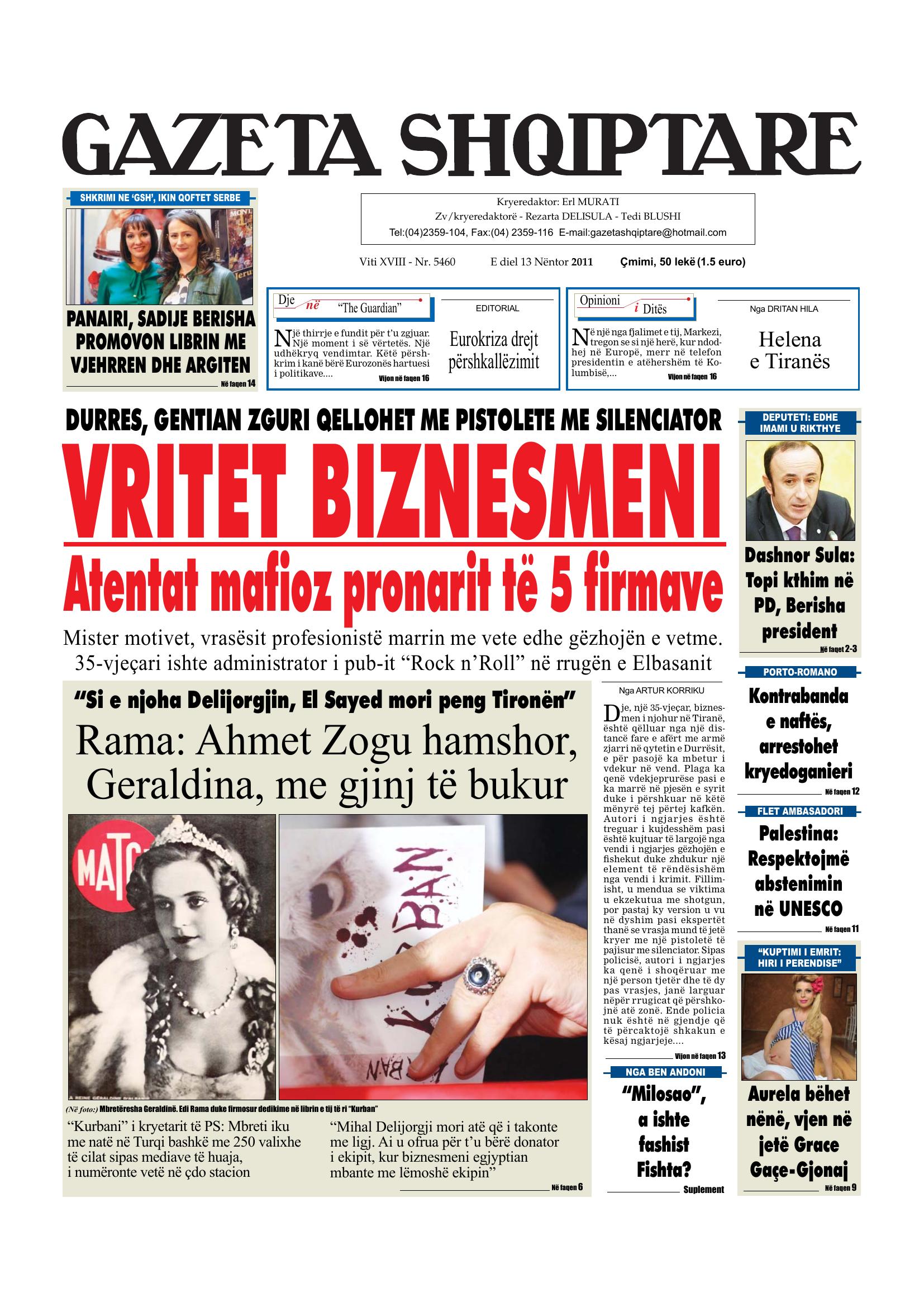 Gazeta Shqiptare 2011-11-13