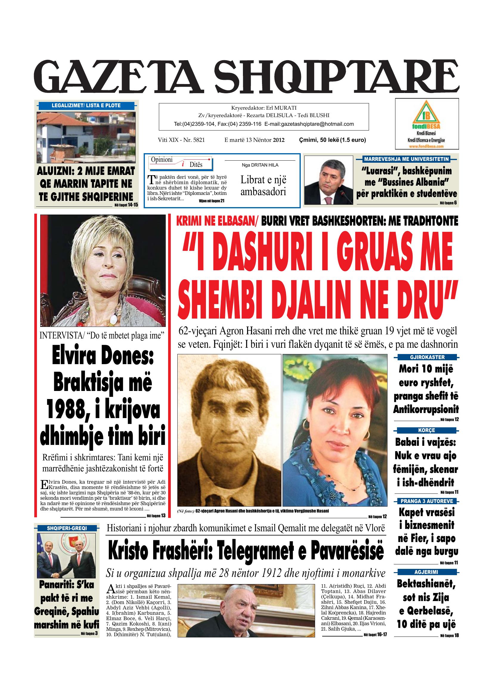 Gazeta Shqiptare 2012-11-13