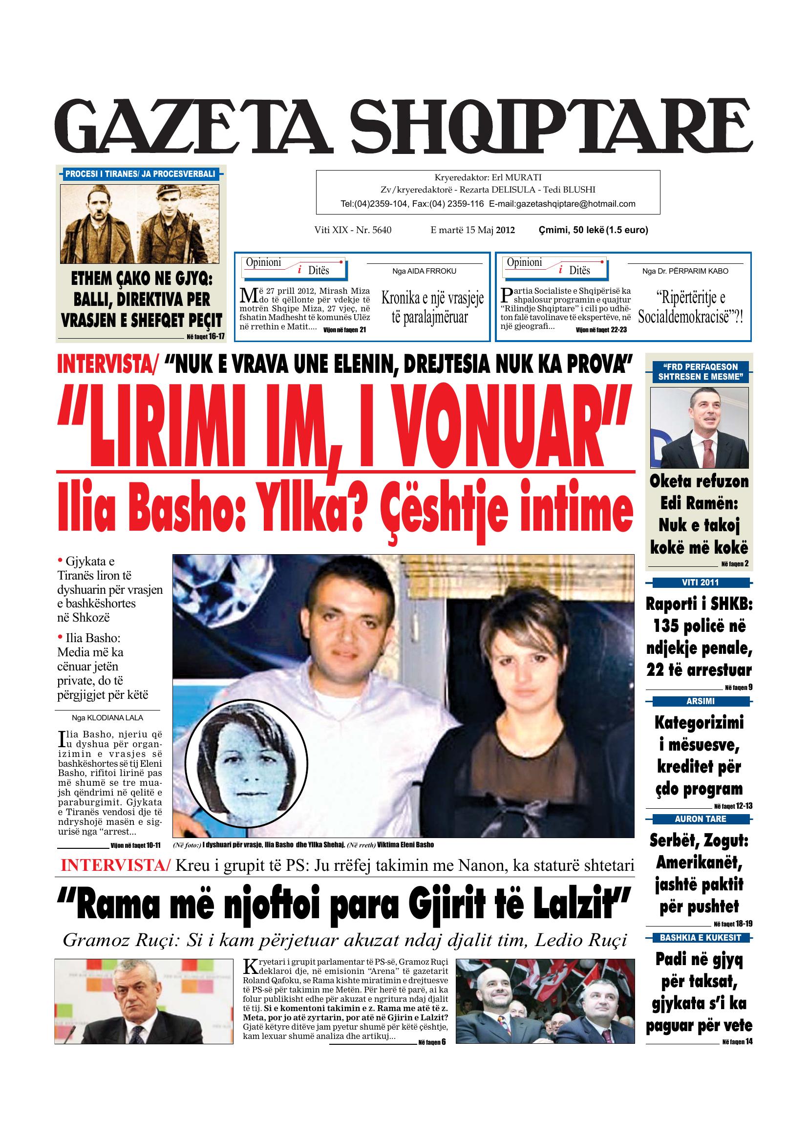 Gazeta Shqiptare 2012-05-15