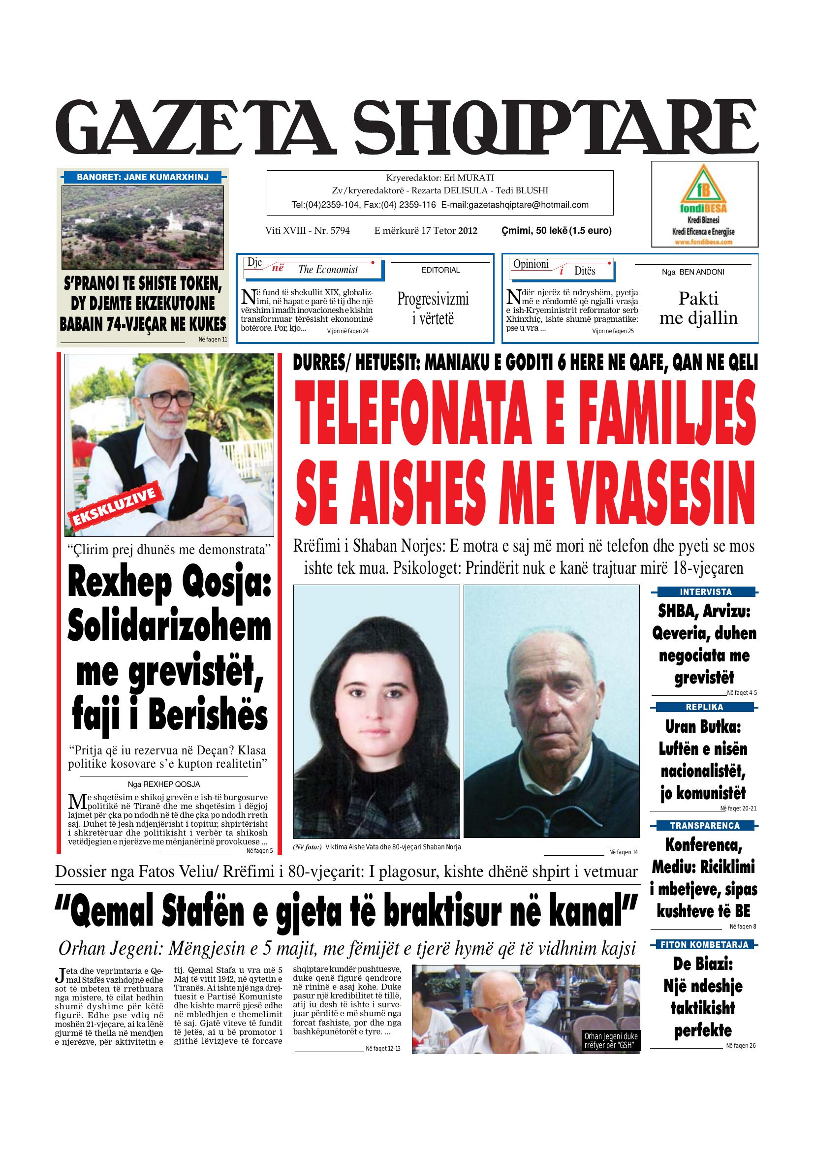 Gazeta Shqiptare 2012-10-17