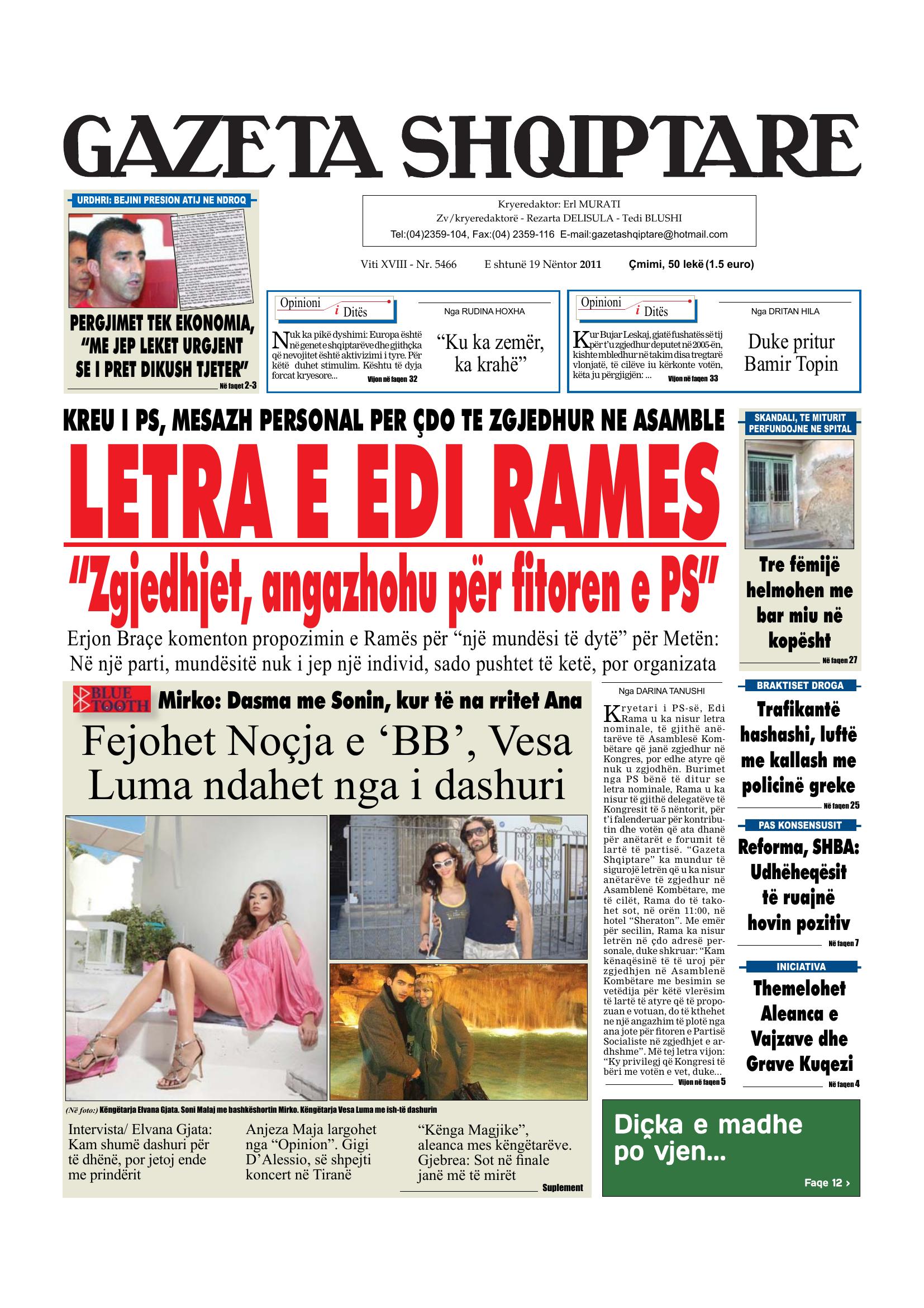 Gazeta Shqiptare 2011-11-19