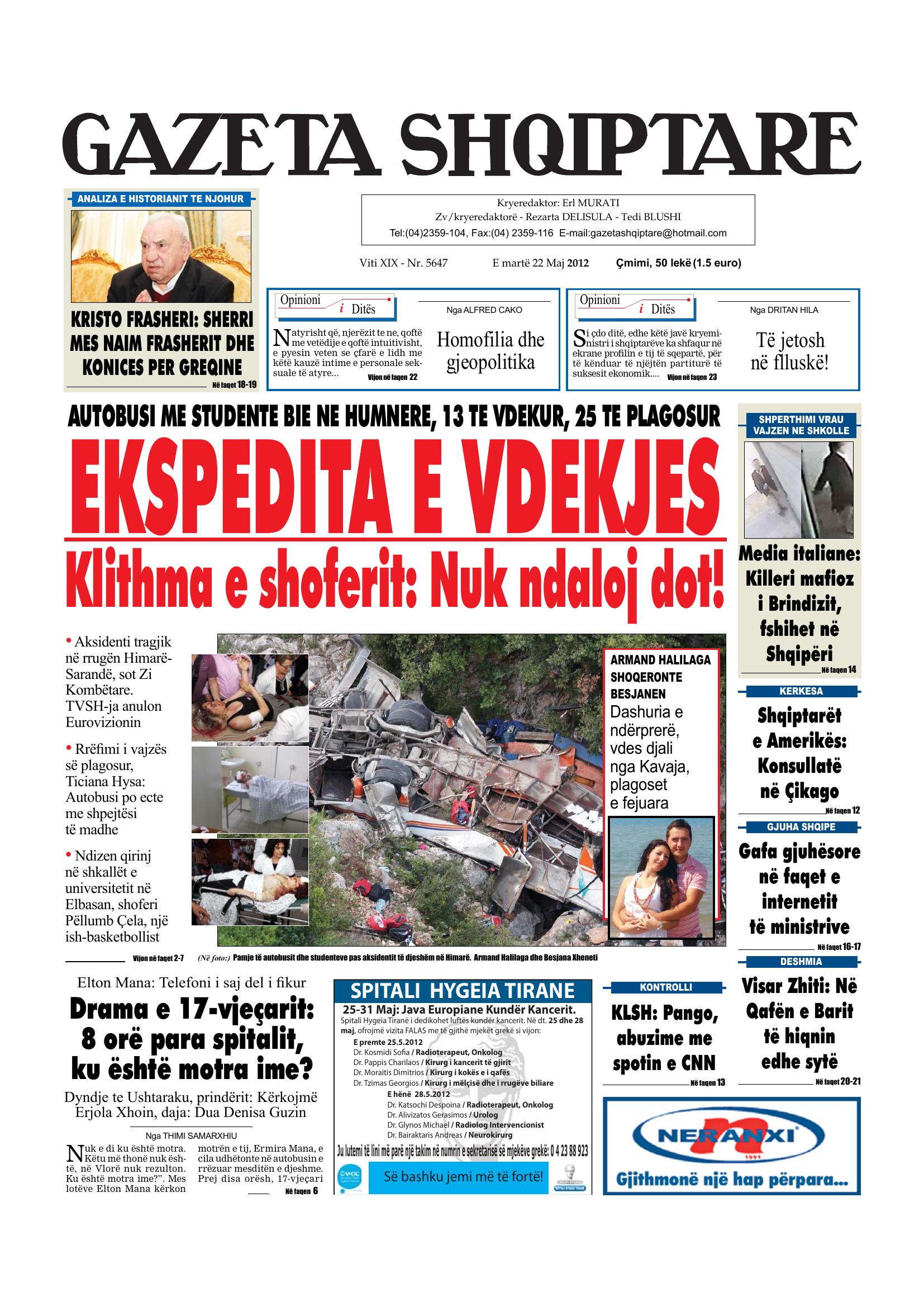 Gazeta Shqiptare 2012-05-22