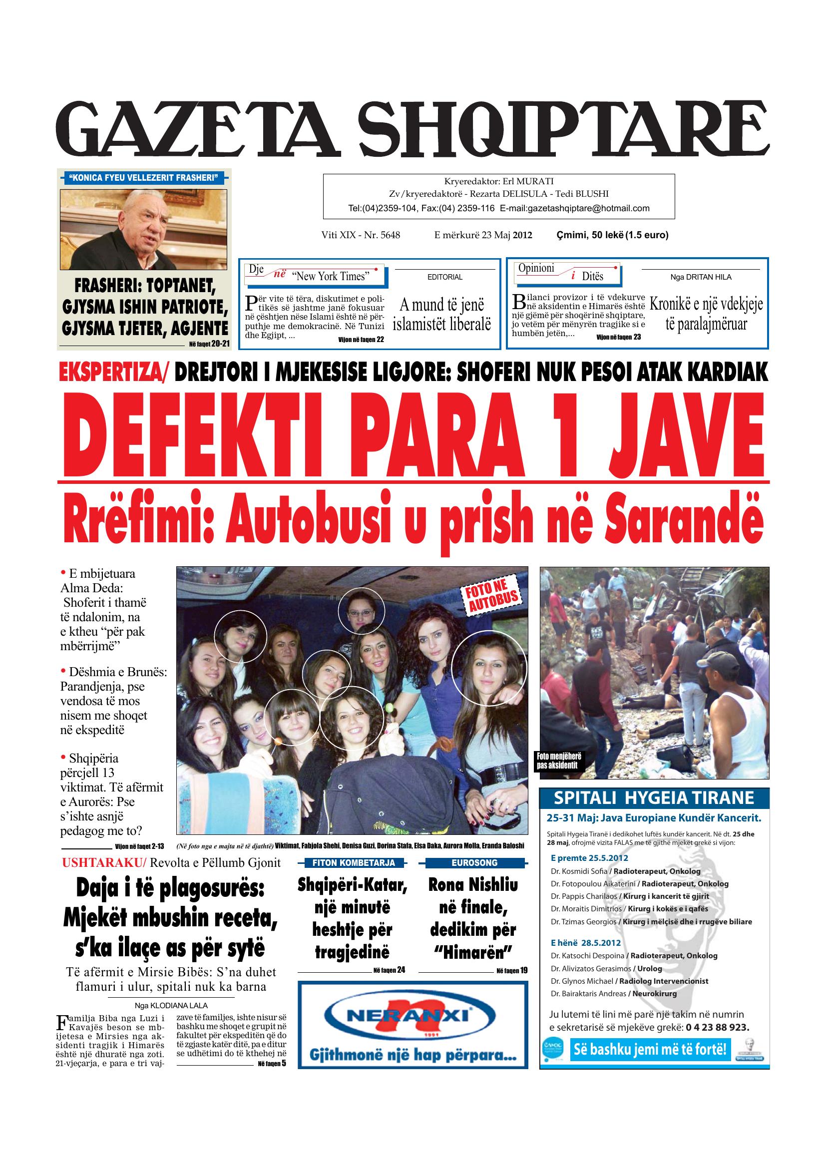Gazeta Shqiptare 2012-05-23