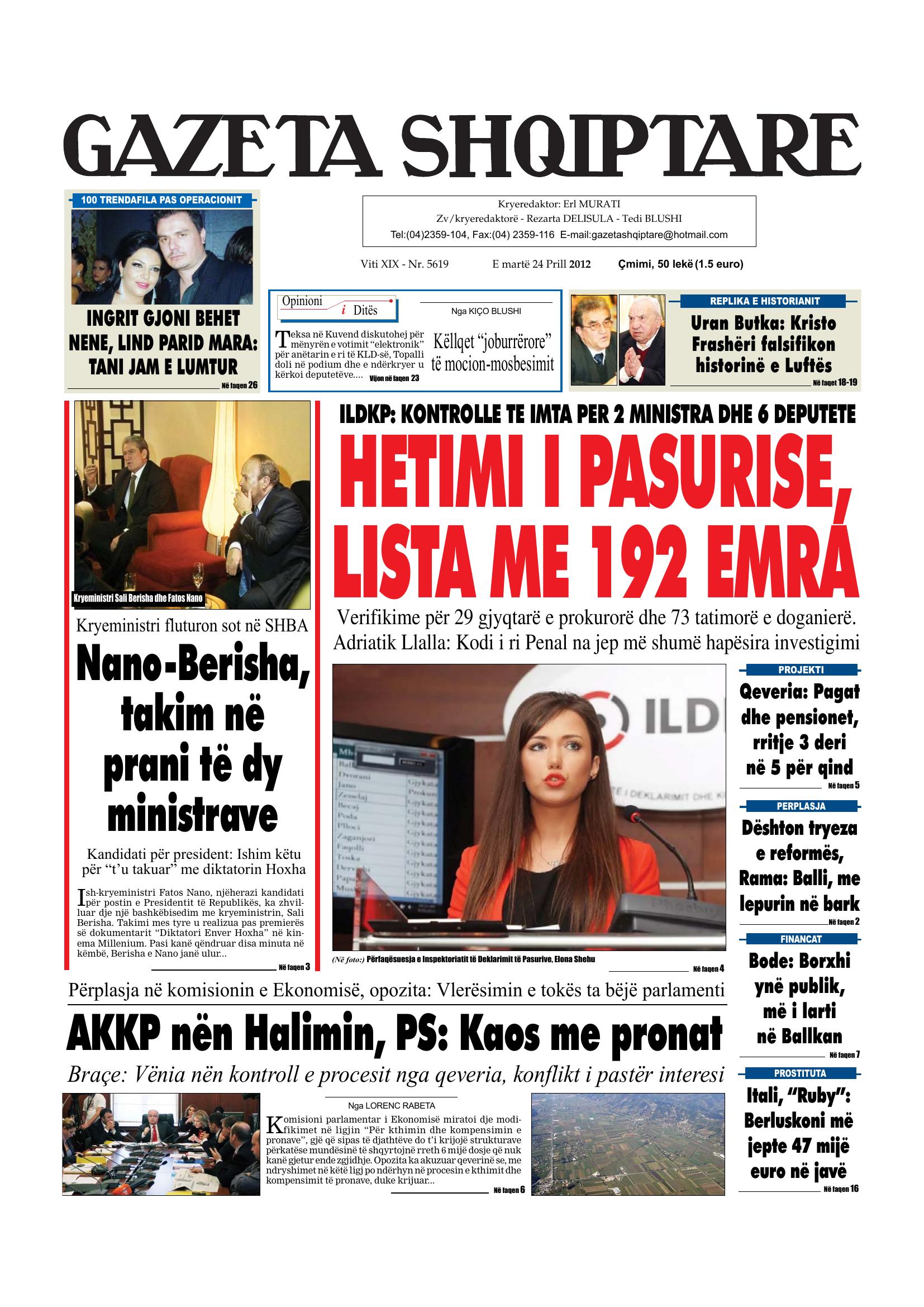 Gazeta Shqiptare 2012-04-24