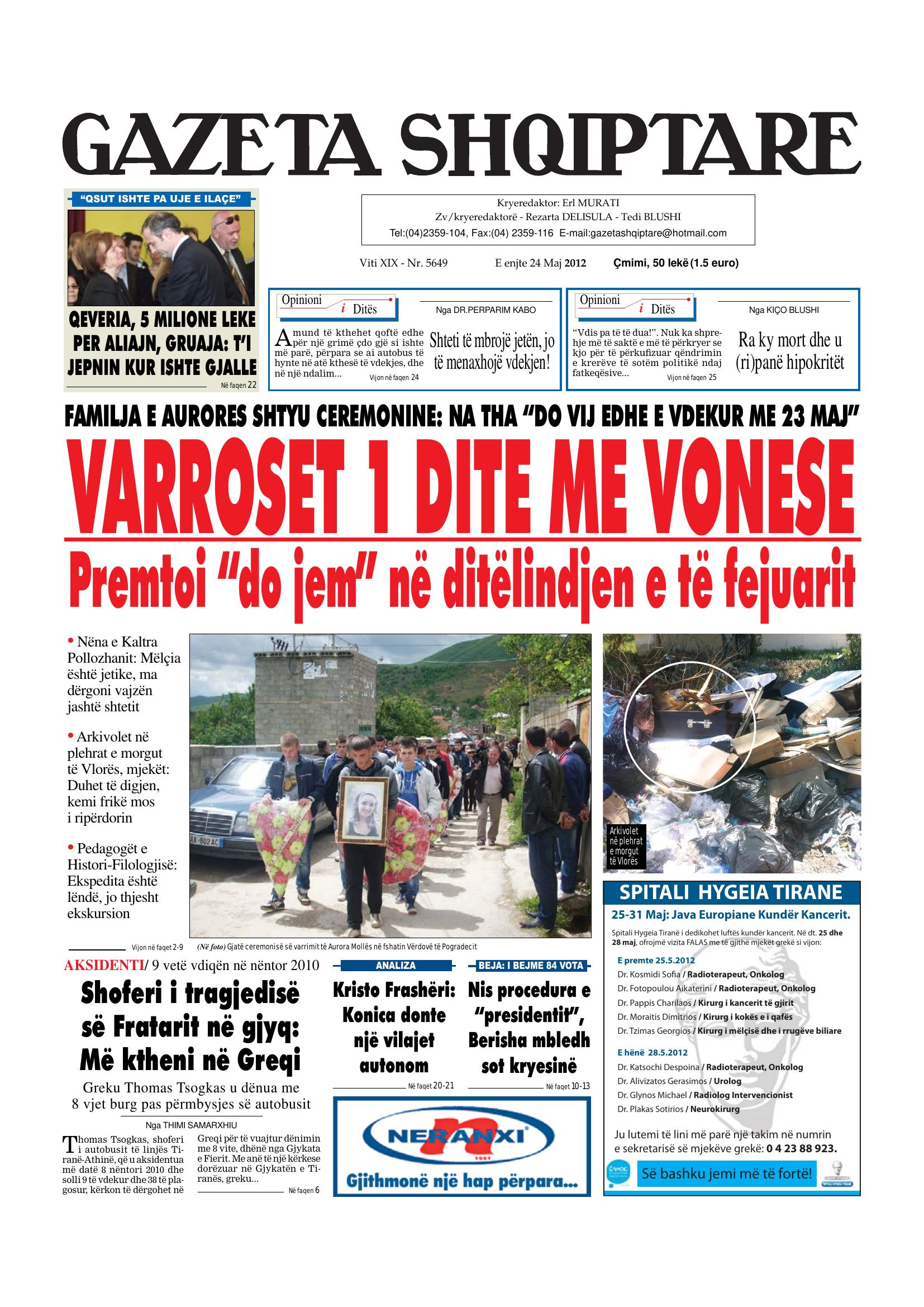 Gazeta Shqiptare 2012-05-24