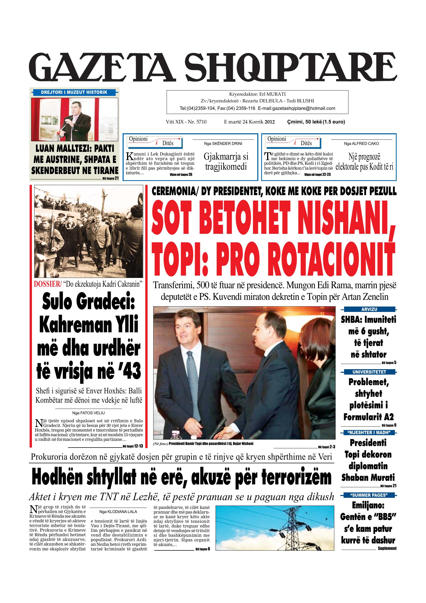 Gazeta Shqiptare 2012-07-24