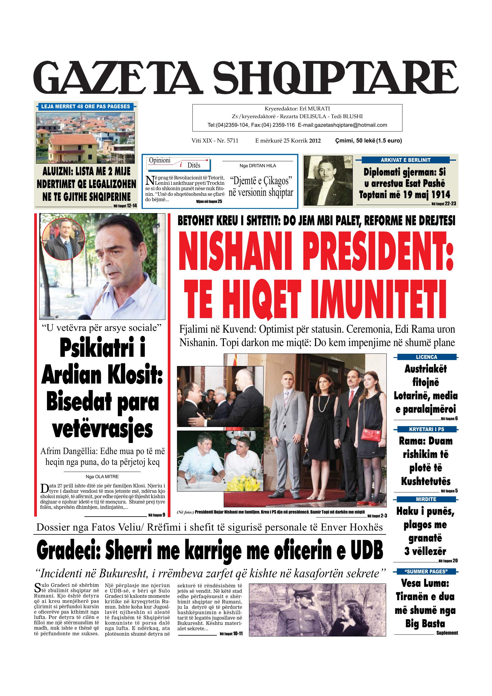 Gazeta Shqiptare 2012-07-25