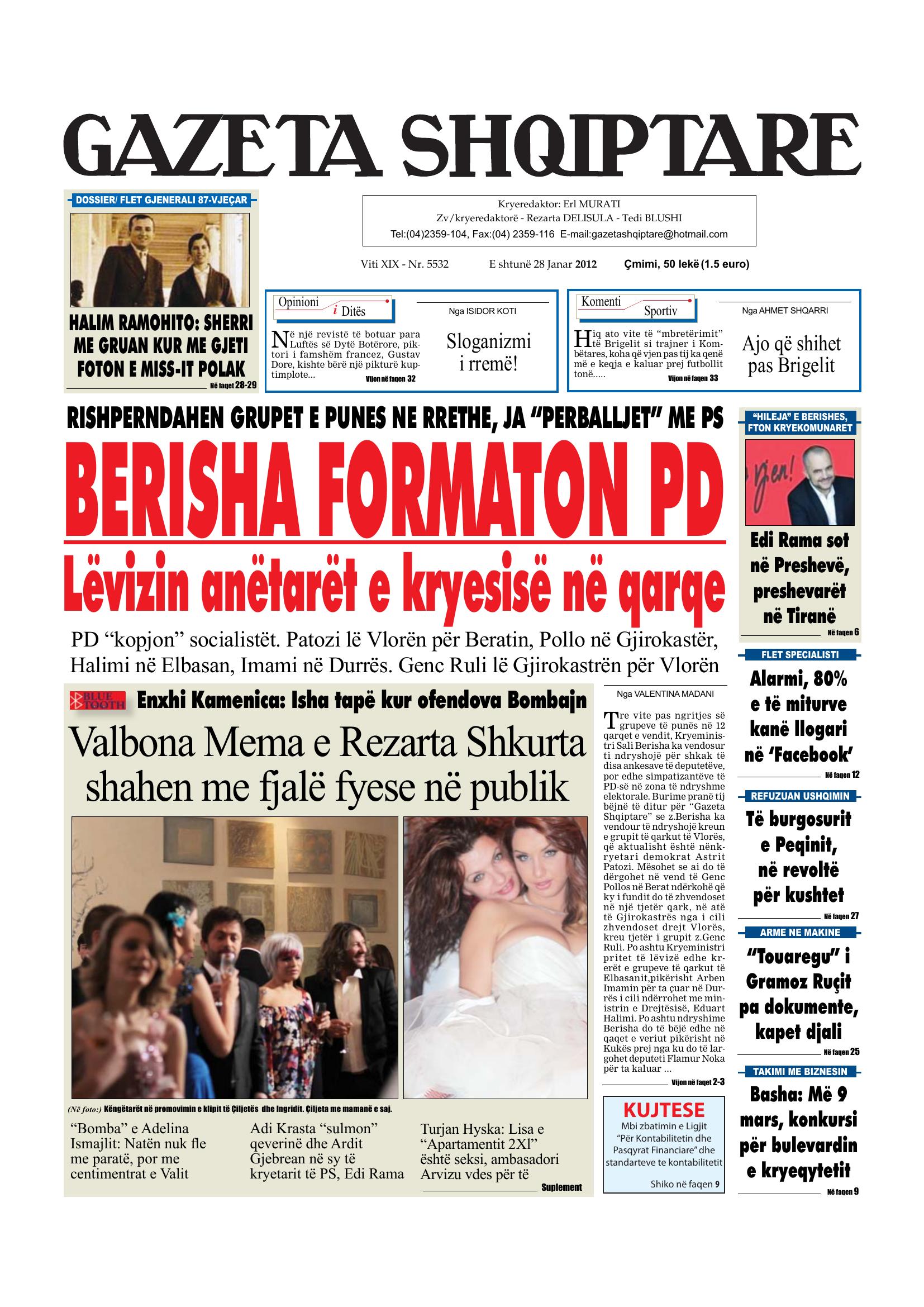 Gazeta Shqiptare 2012-01-28