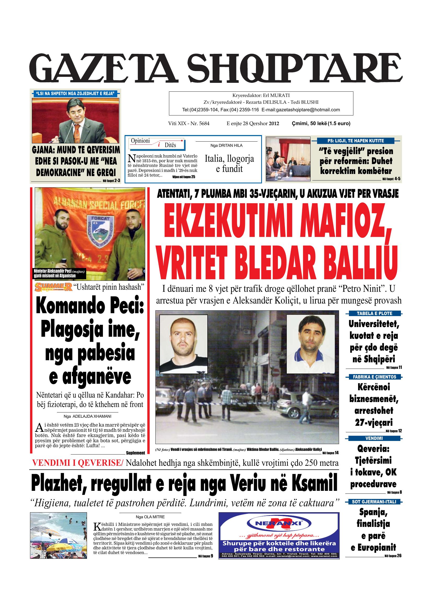 Gazeta Shqiptare 2012-06-28