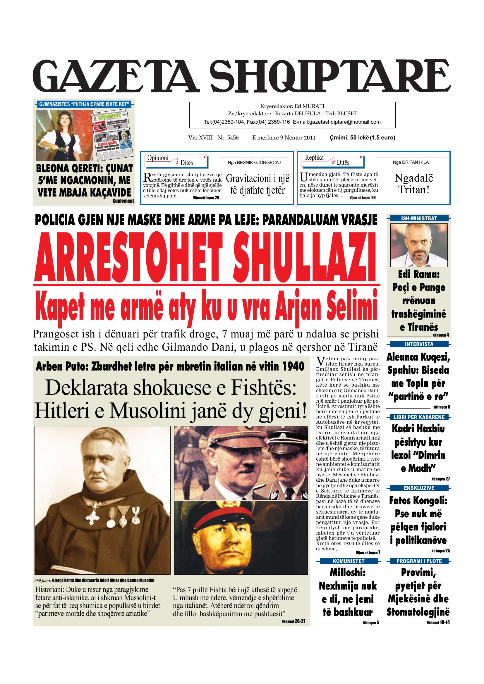 Gazeta Shqiptare 2011-11-09