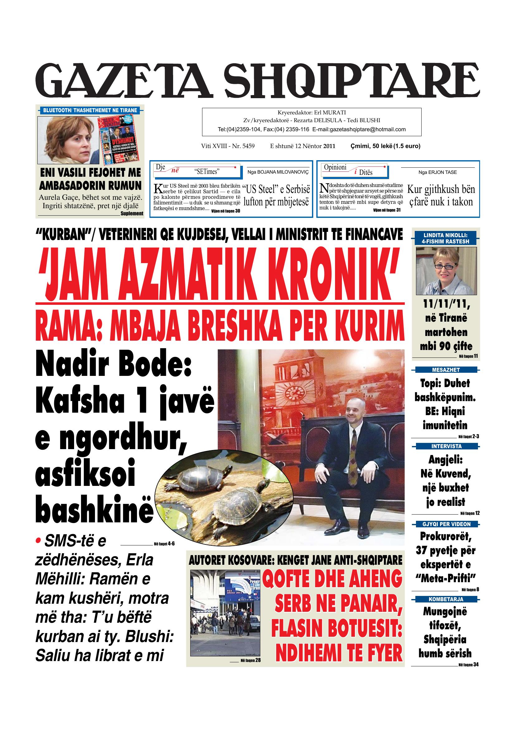 Gazeta Shqiptare 2011-11-12