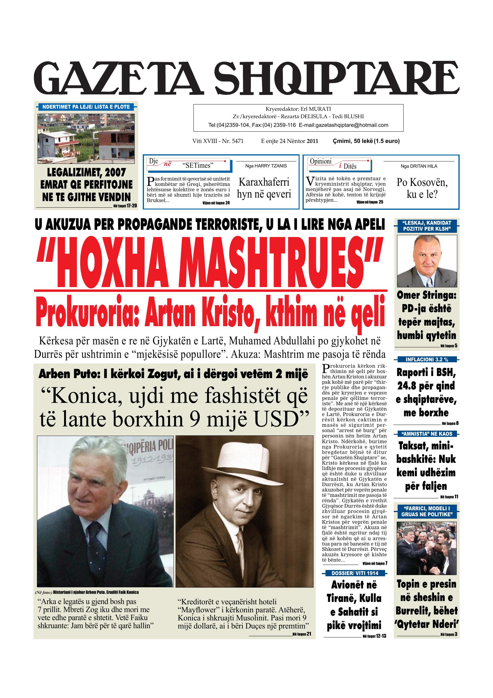 Gazeta Shqiptare 2011-11-24