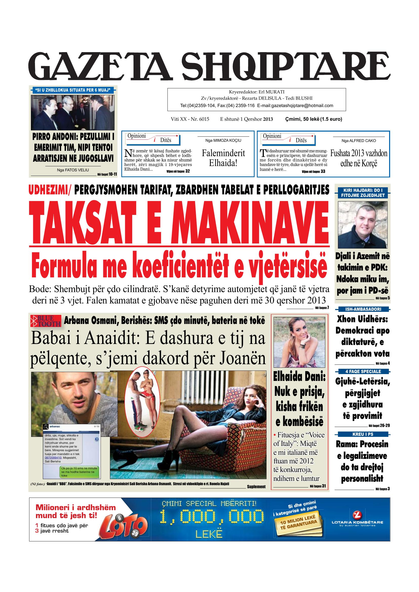 Gazeta Shqiptare 2013-06-01
