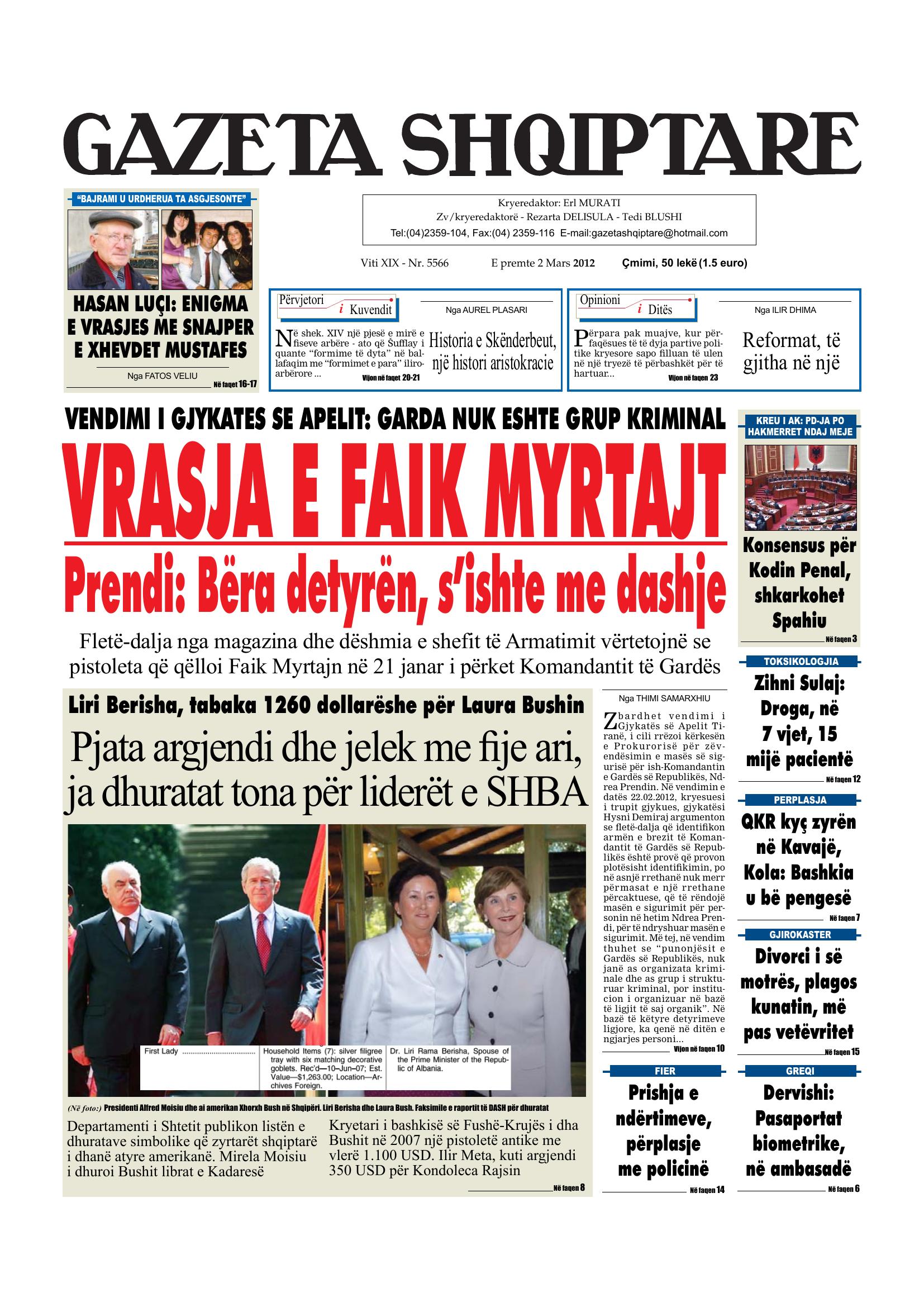 Gazeta Shqiptare 2012-03-02