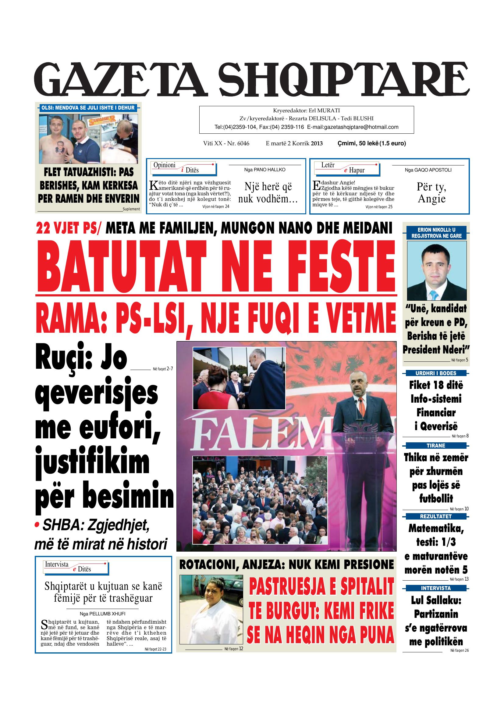 Gazeta Shqiptare 2013-07-02
