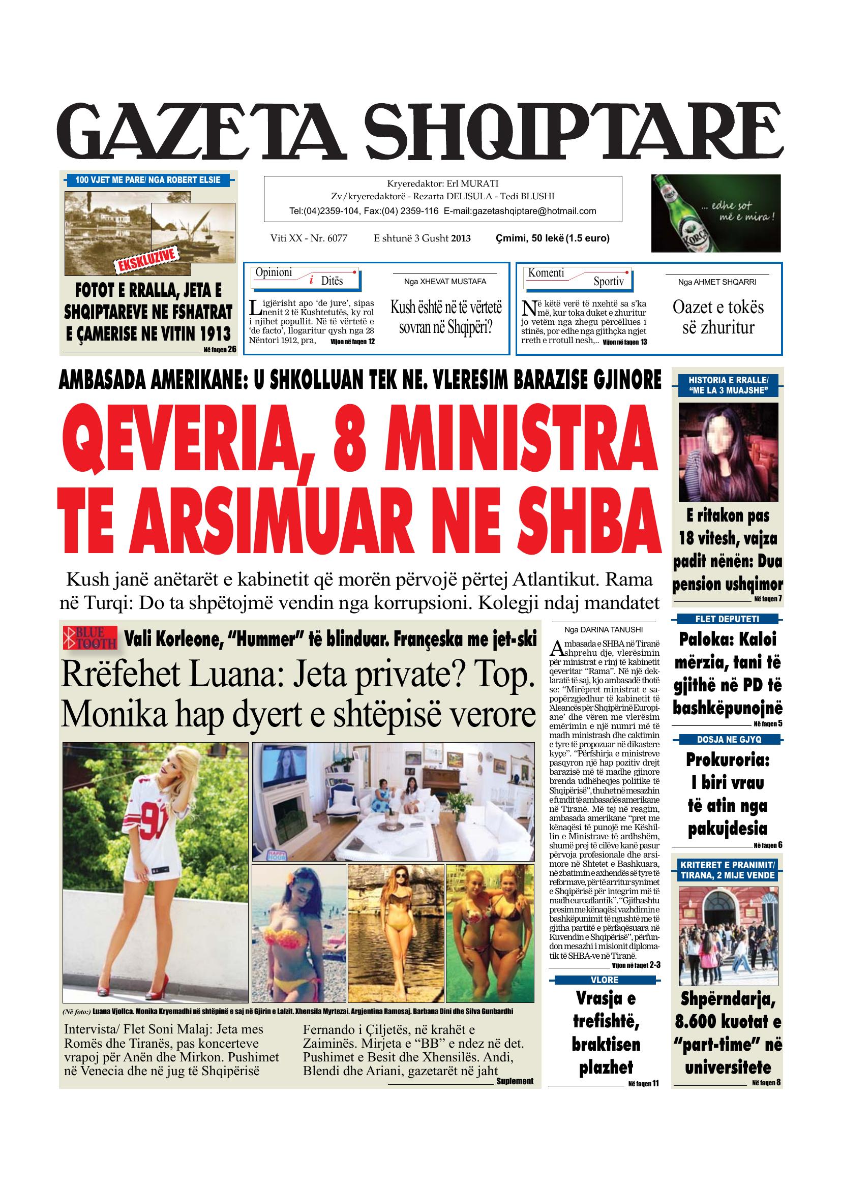 Gazeta Shqiptare 2013-08-03