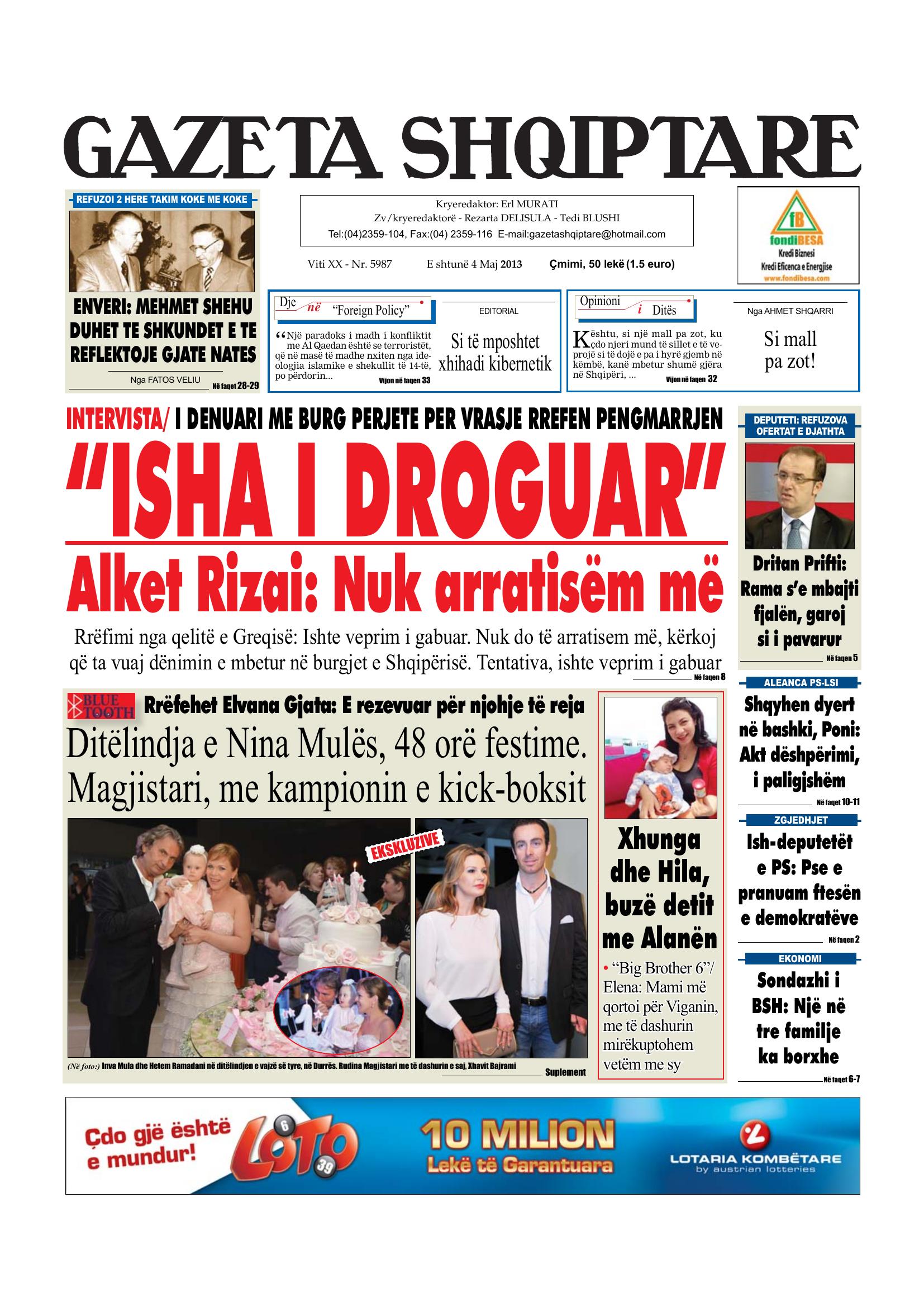 Gazeta Shqiptare 2013-05-04