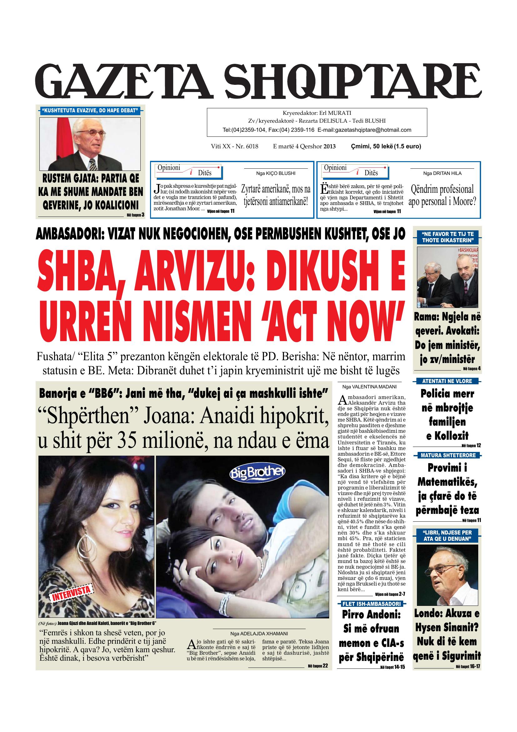 Gazeta Shqiptare 2013-06-04