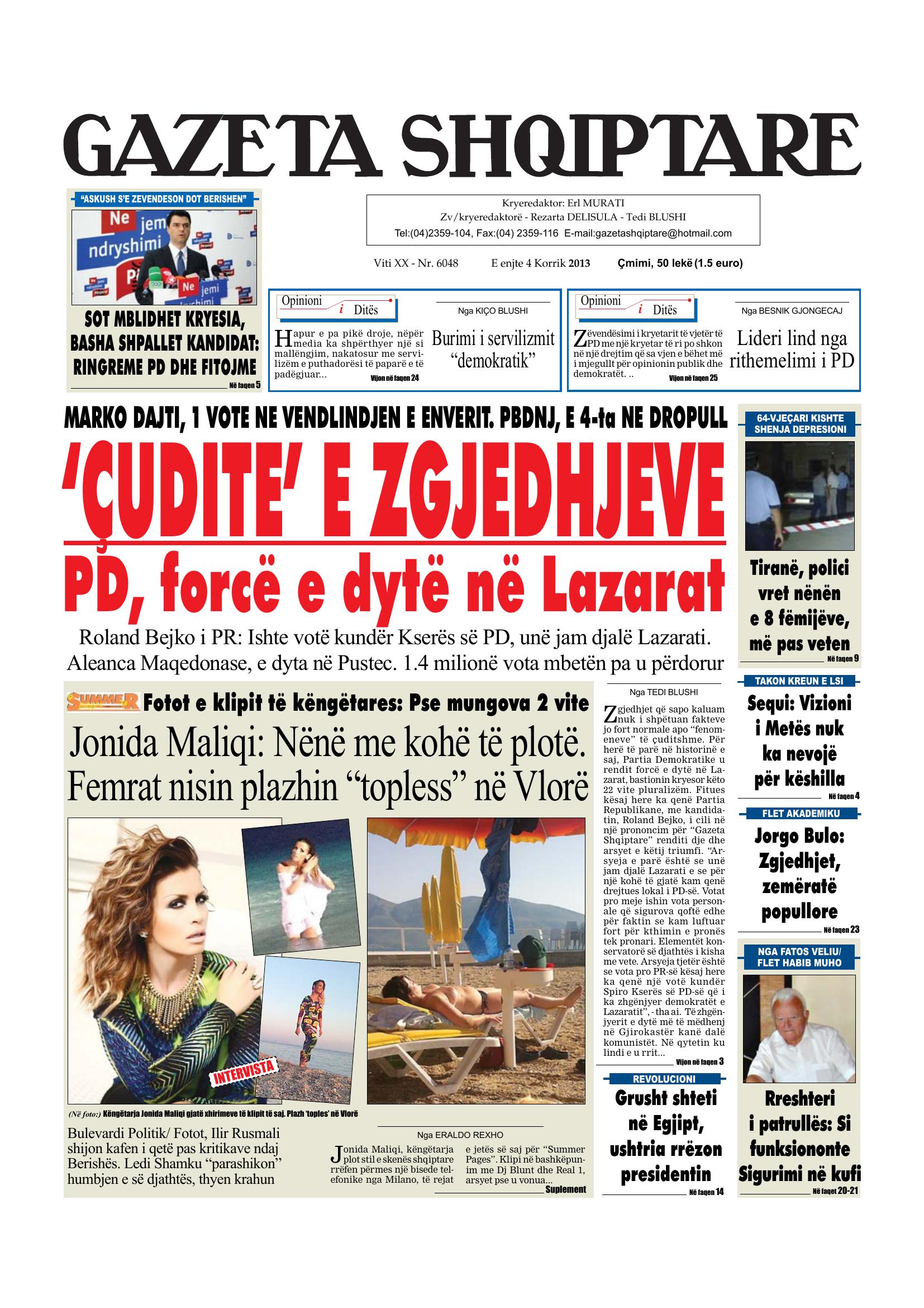 Gazeta Shqiptare 2013-07-04