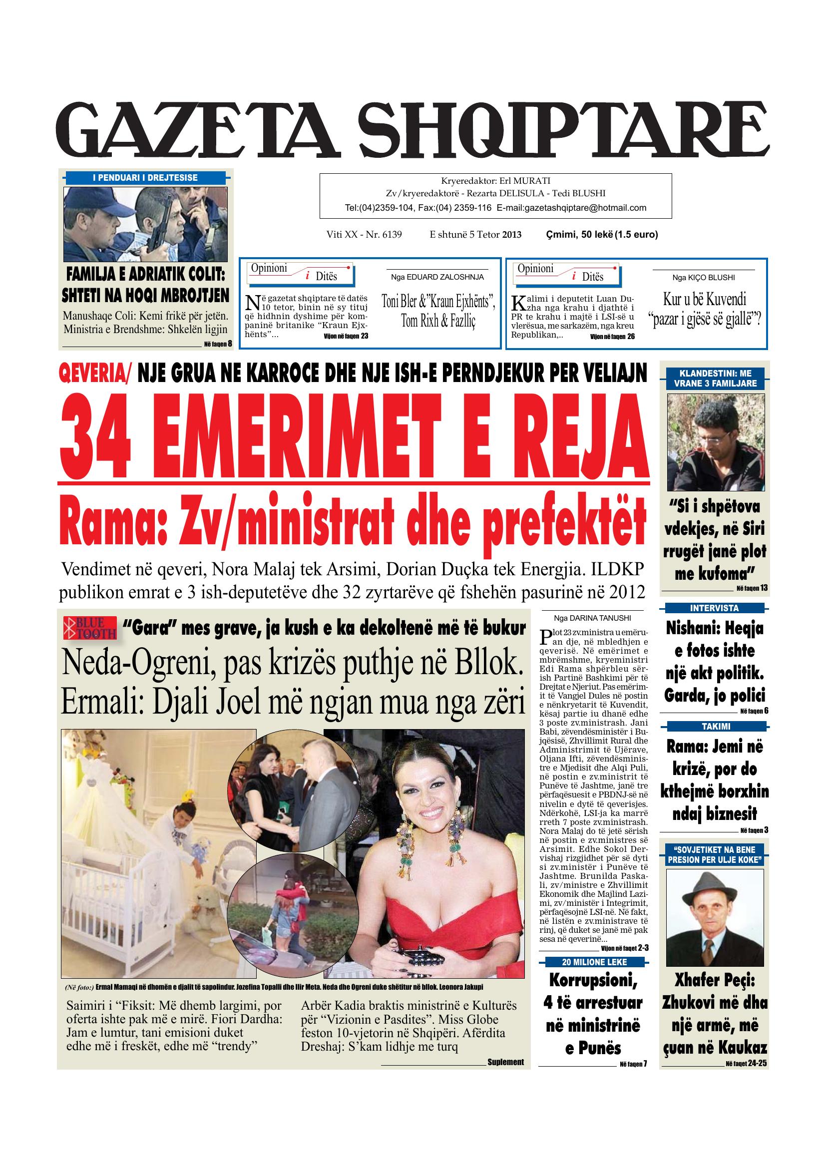 Gazeta Shqiptare 2013-10-05