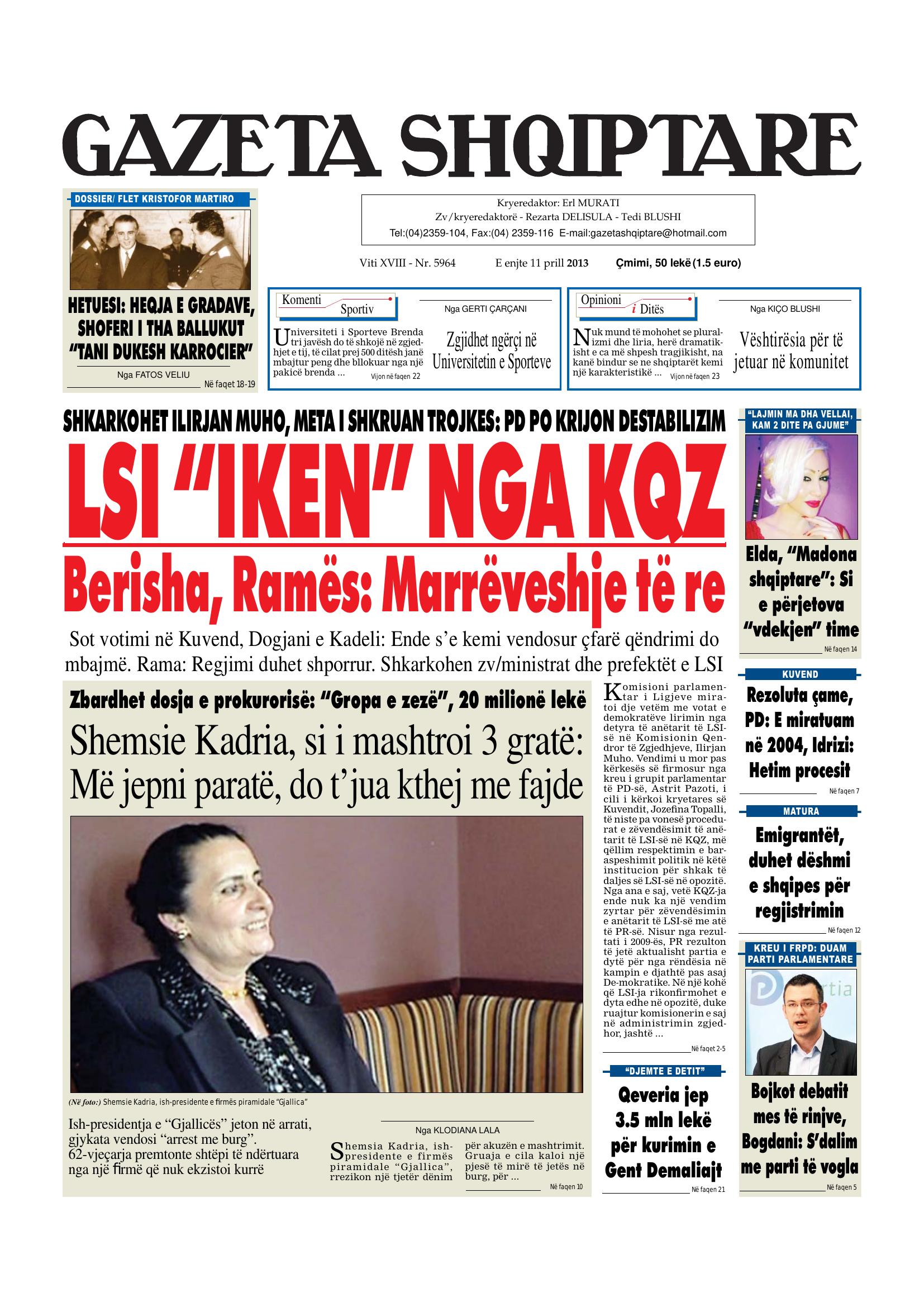 Gazeta Shqiptare 2013-04-11