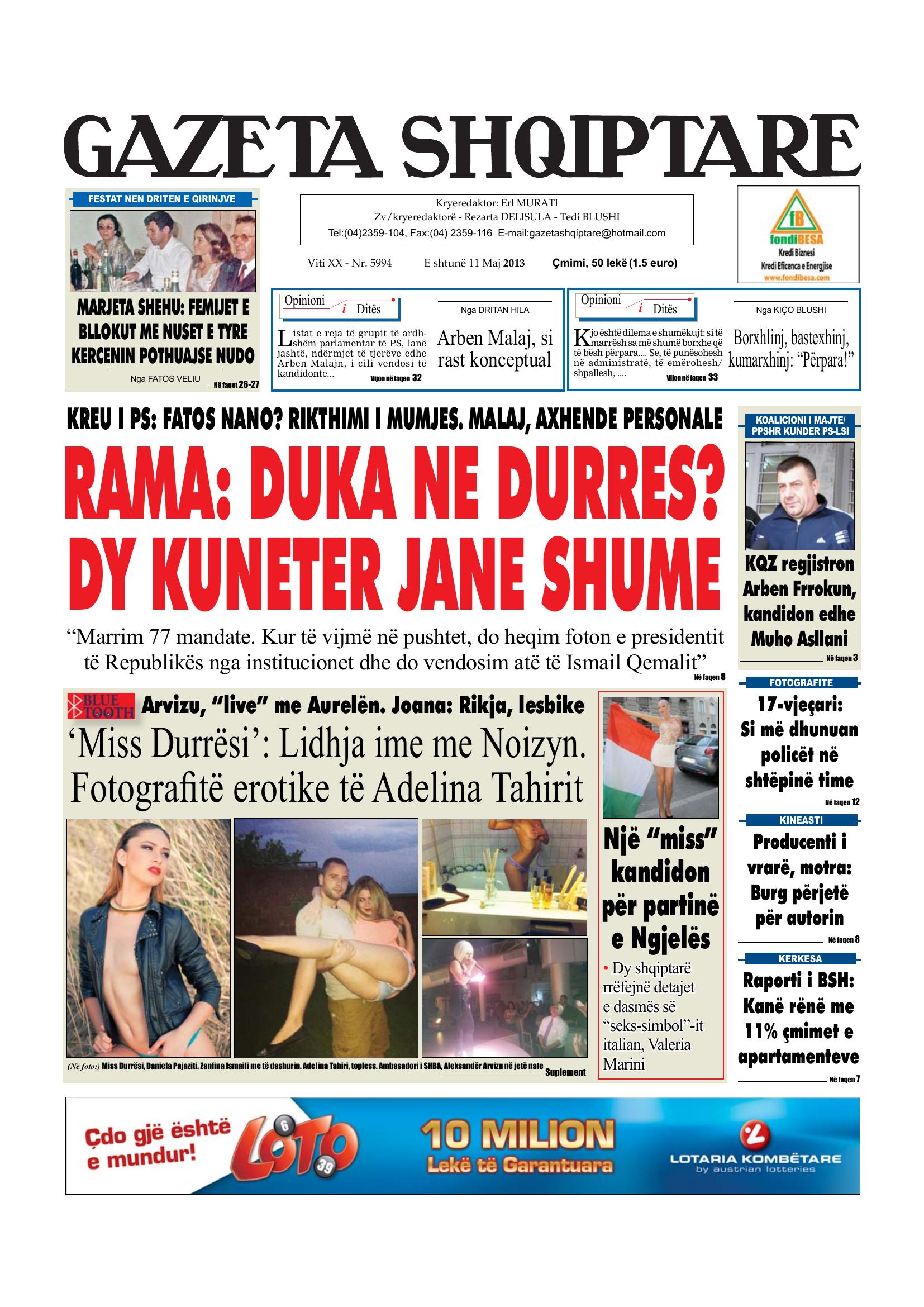 Gazeta Shqiptare 2013-05-11
