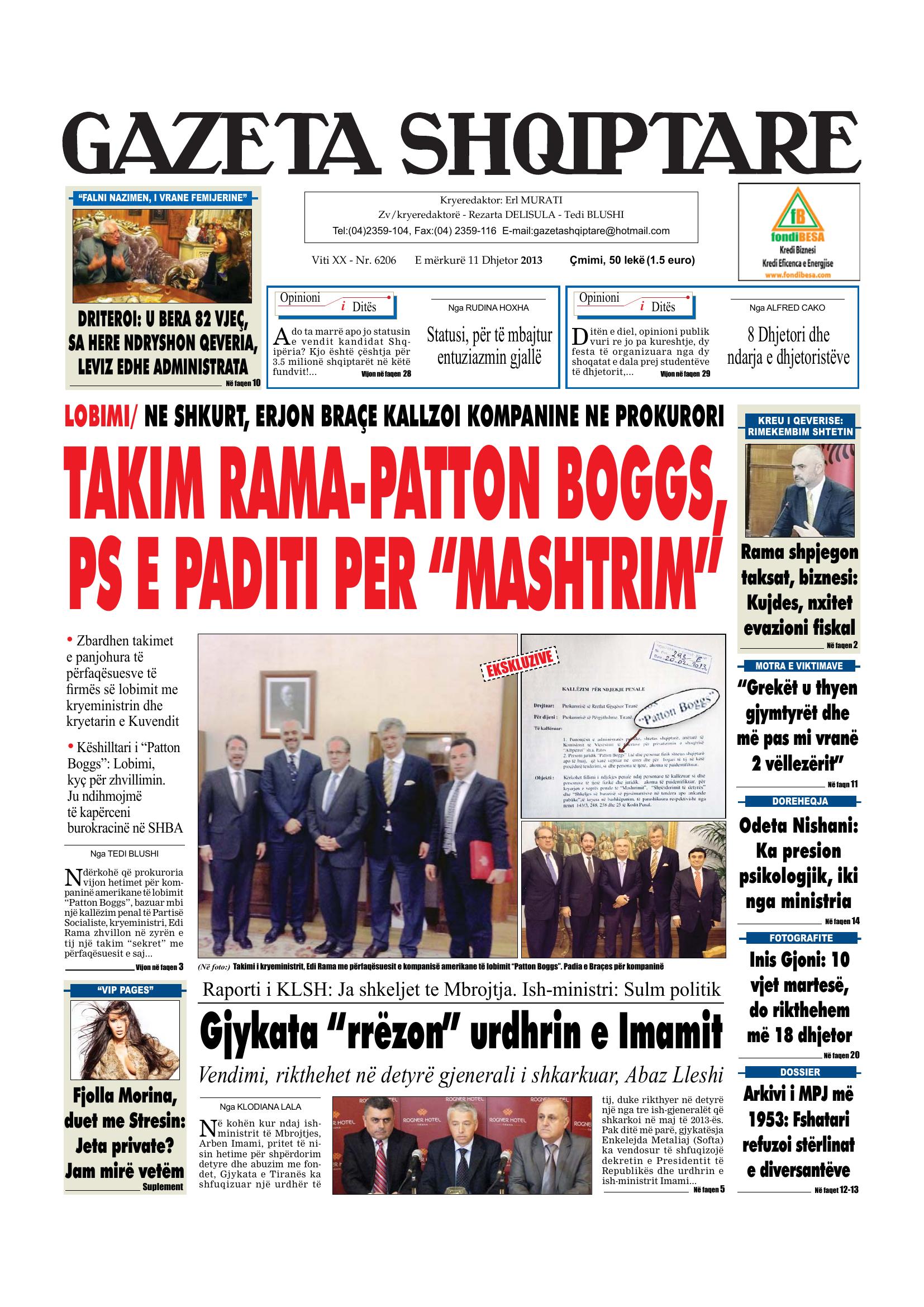 Gazeta Shqiptare 2013-12-11
