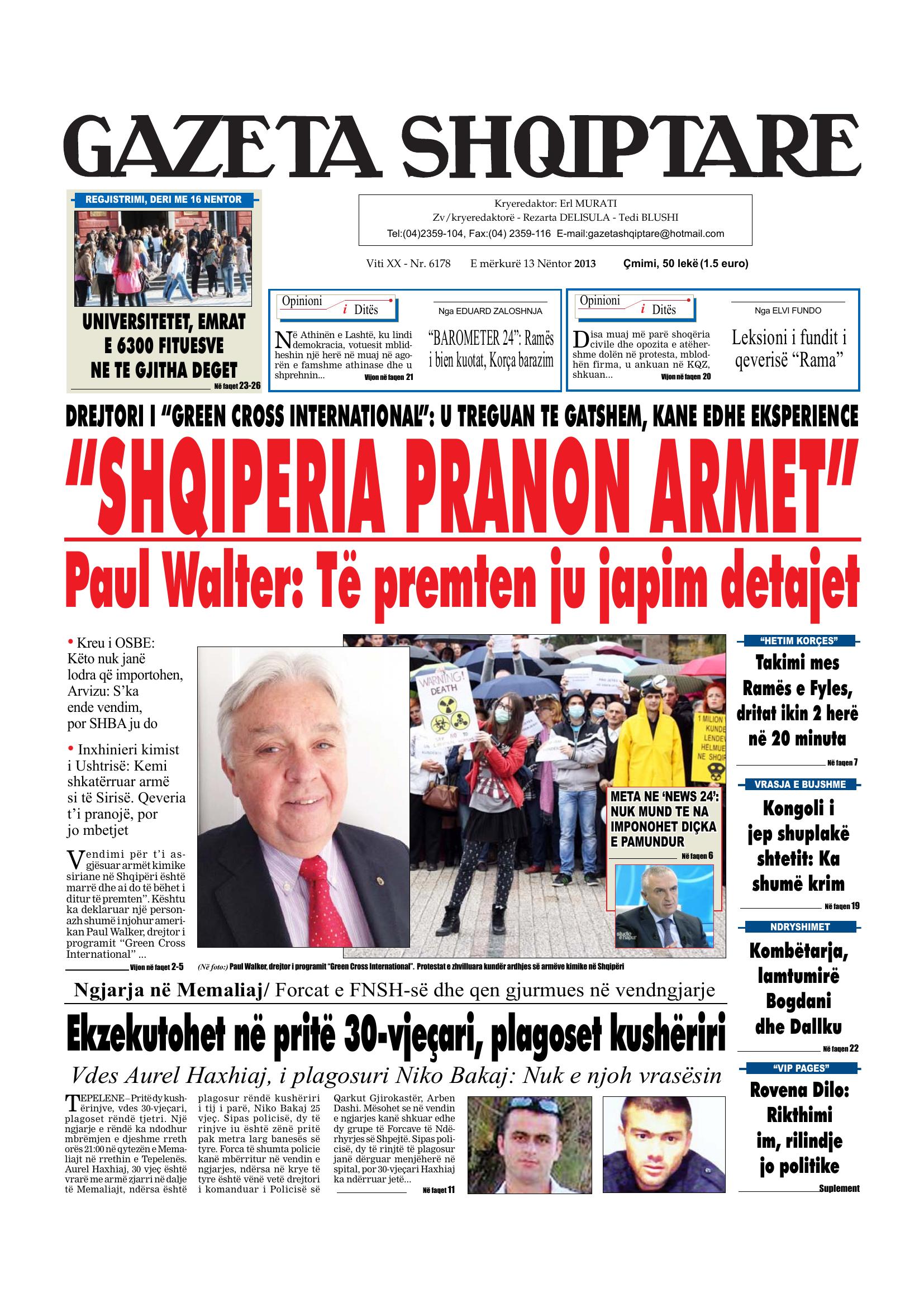 Gazeta Shqiptare 2013-11-13