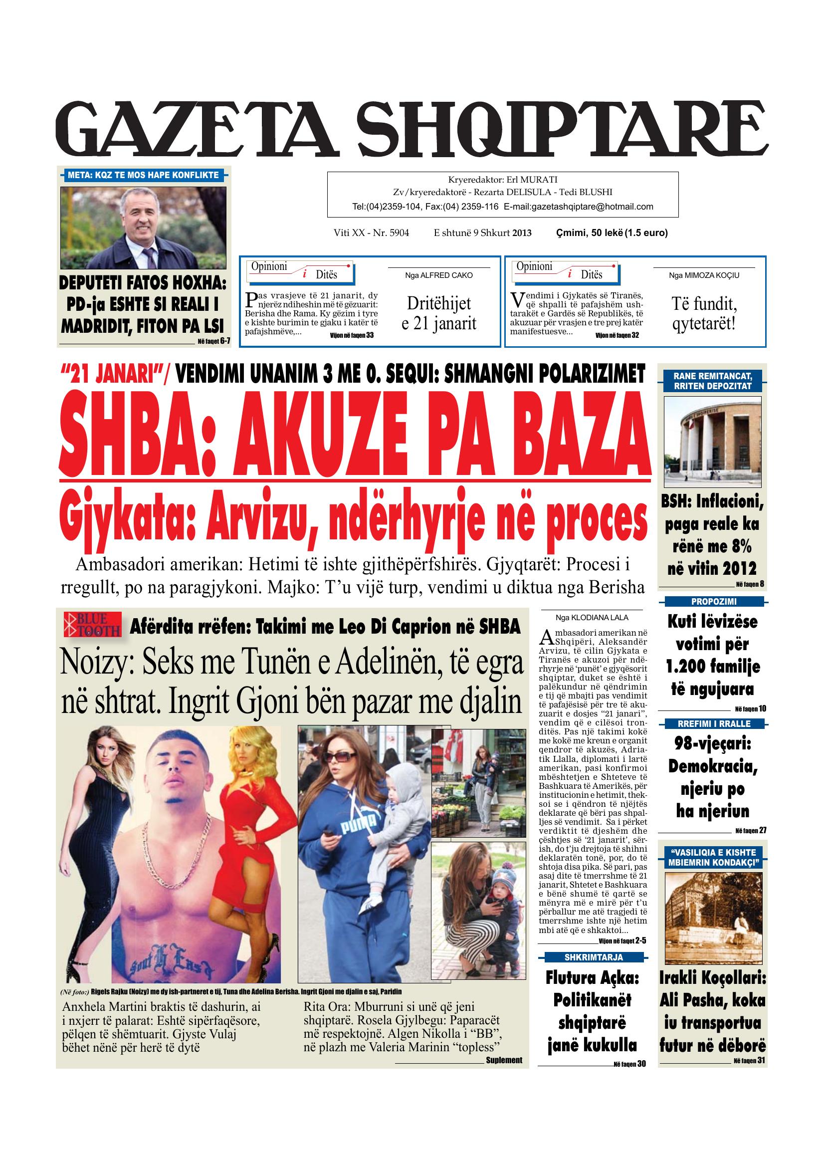 Gazeta Shqiptare 2013-02-09