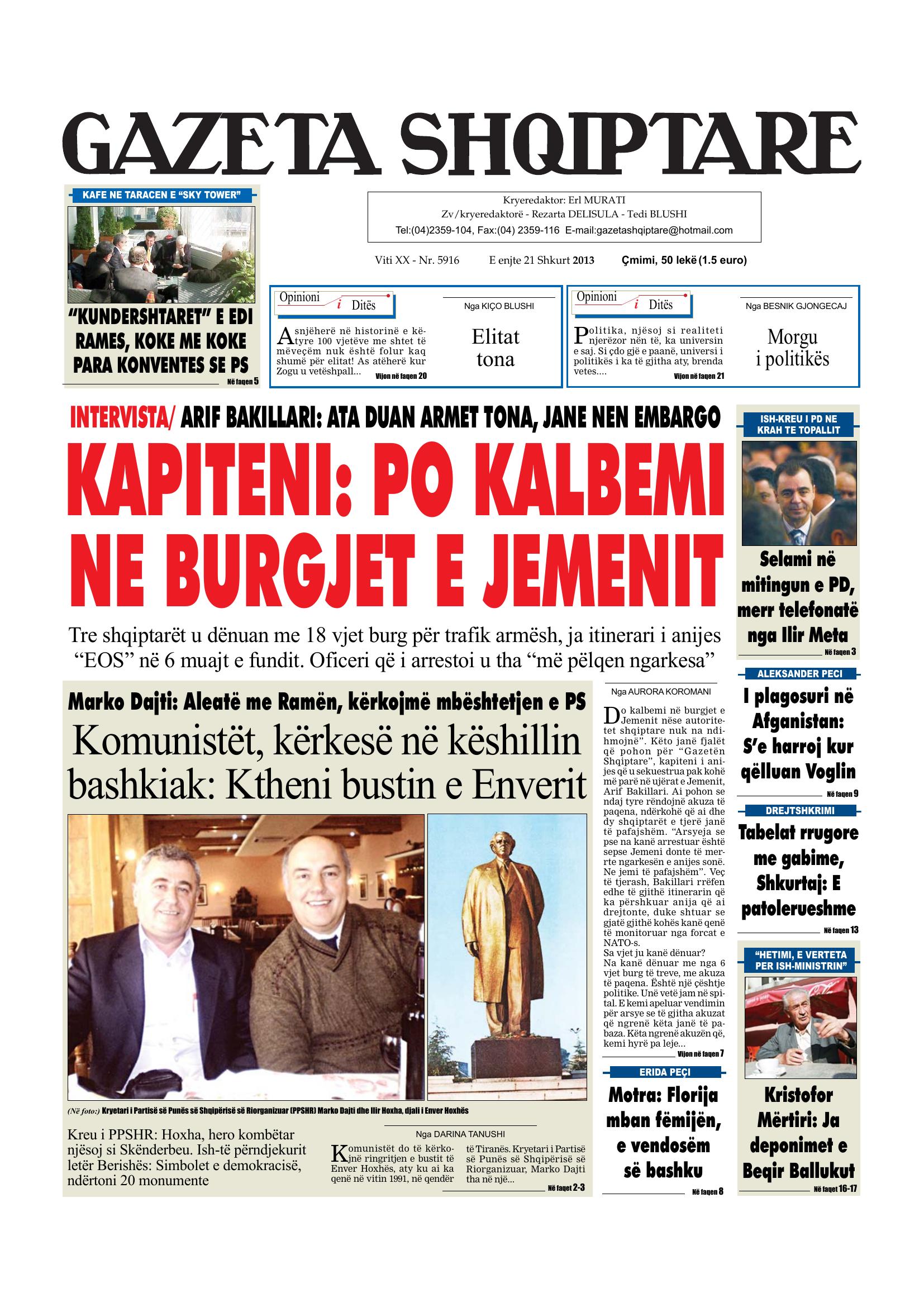 Gazeta Shqiptare 2013-02-21