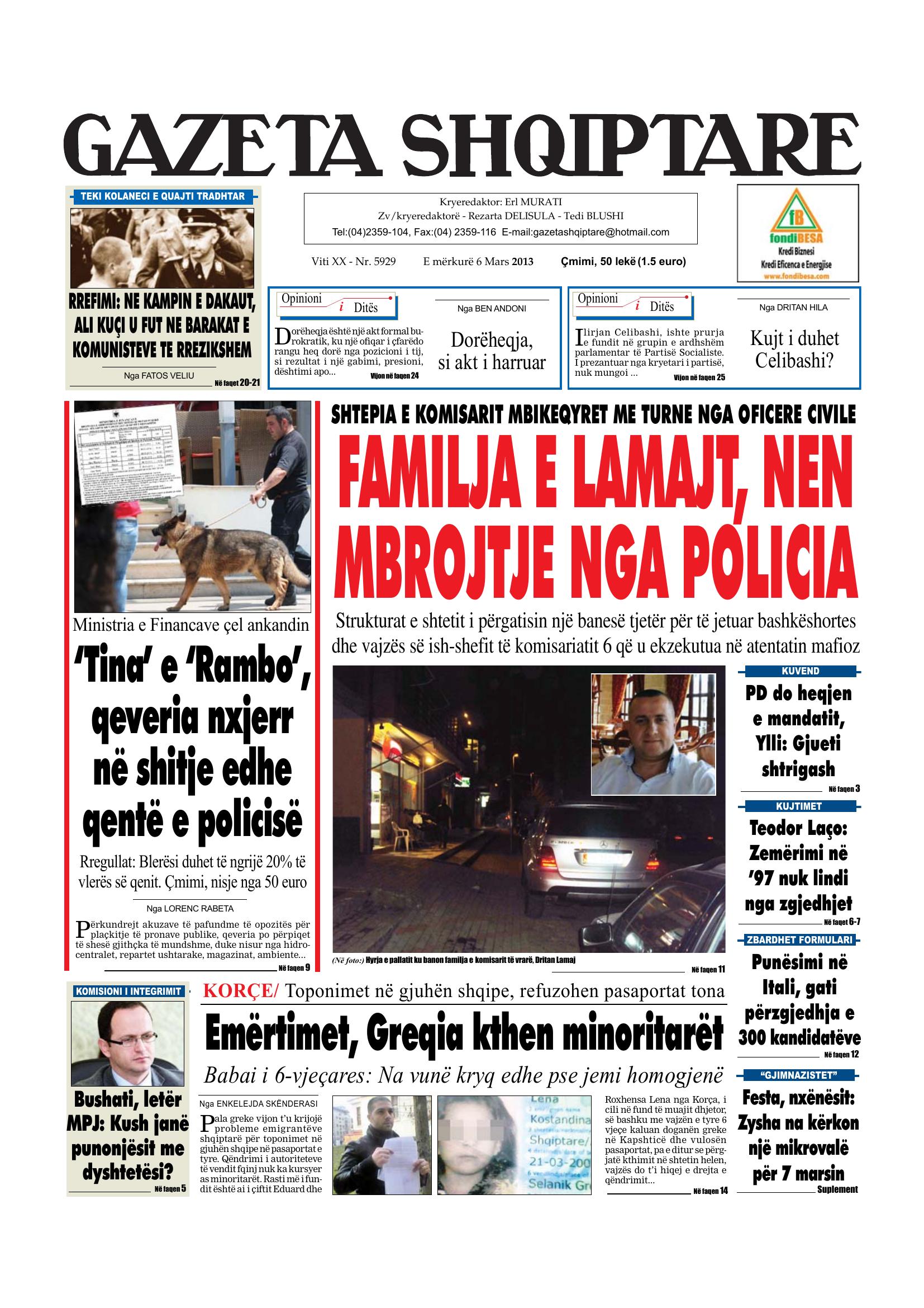 Gazeta Shqiptare 2013-03-06