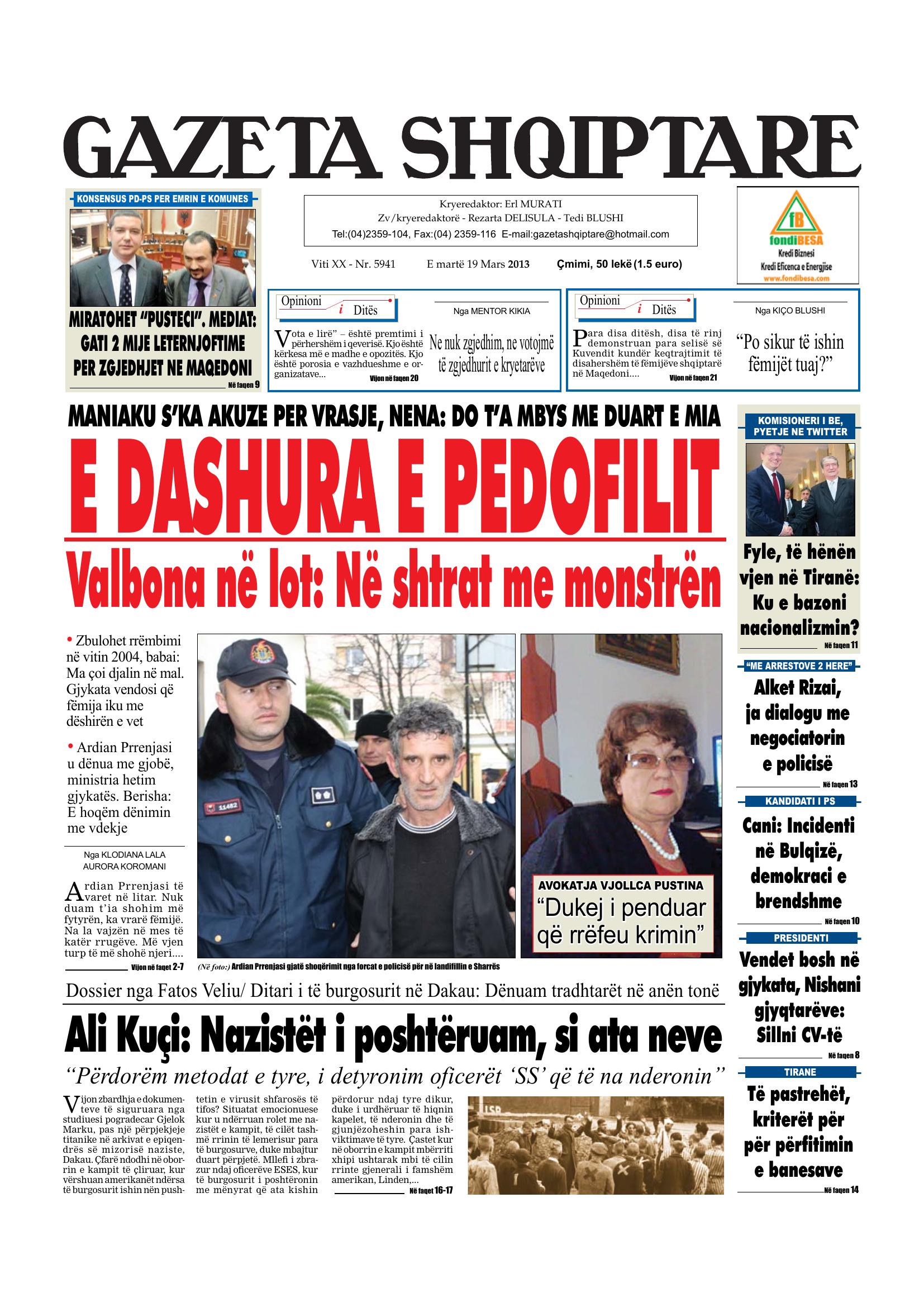 Gazeta Shqiptare 2013-03-19