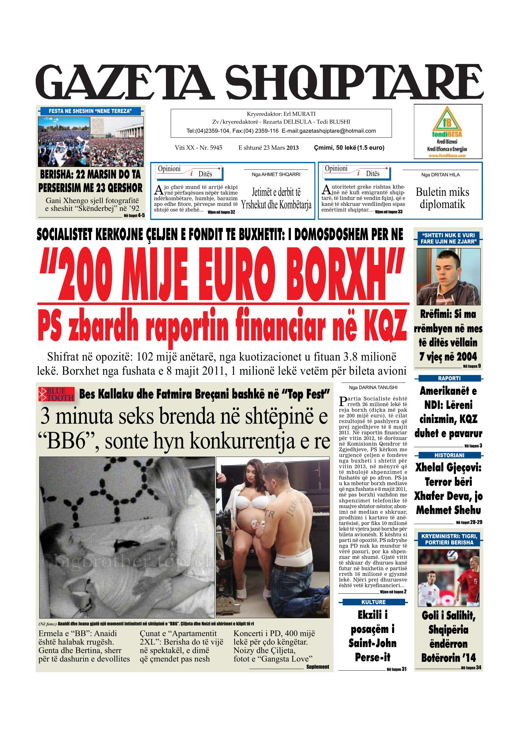 Gazeta Shqiptare 2013-03-23