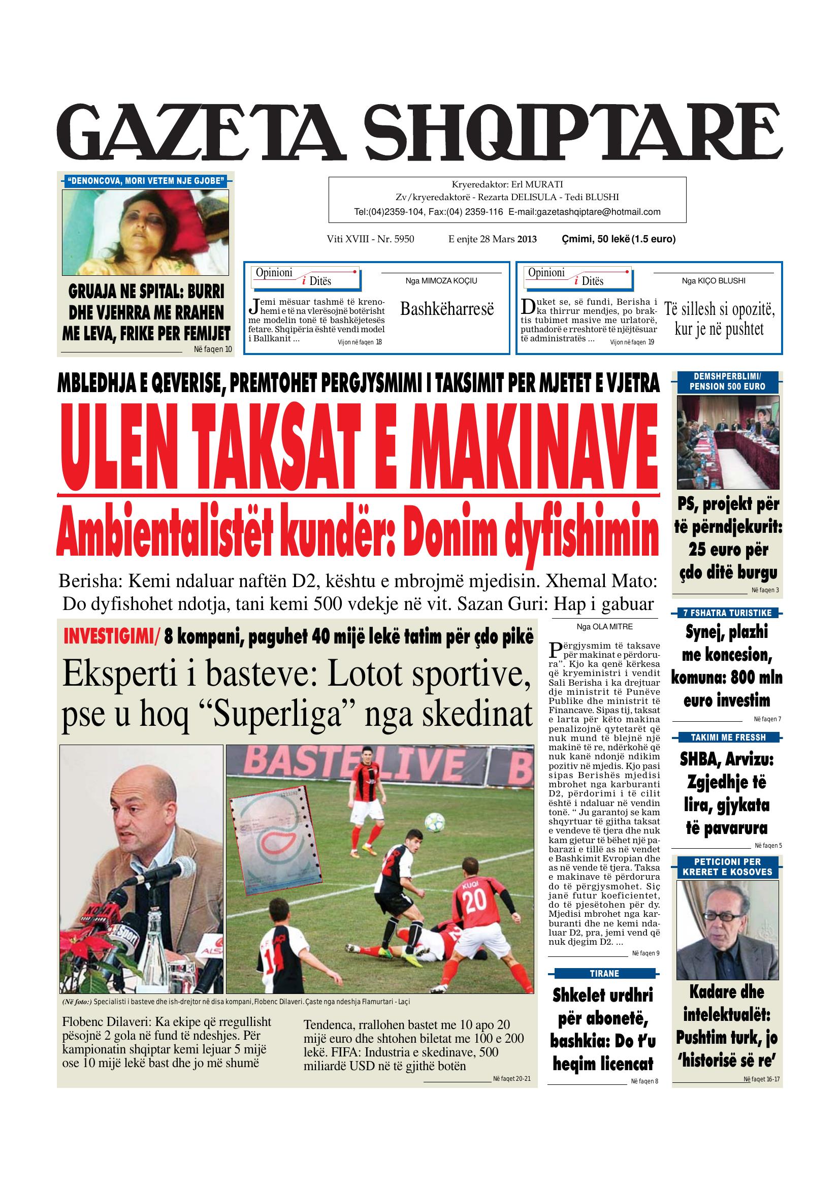 Gazeta Shqiptare 2013-03-28