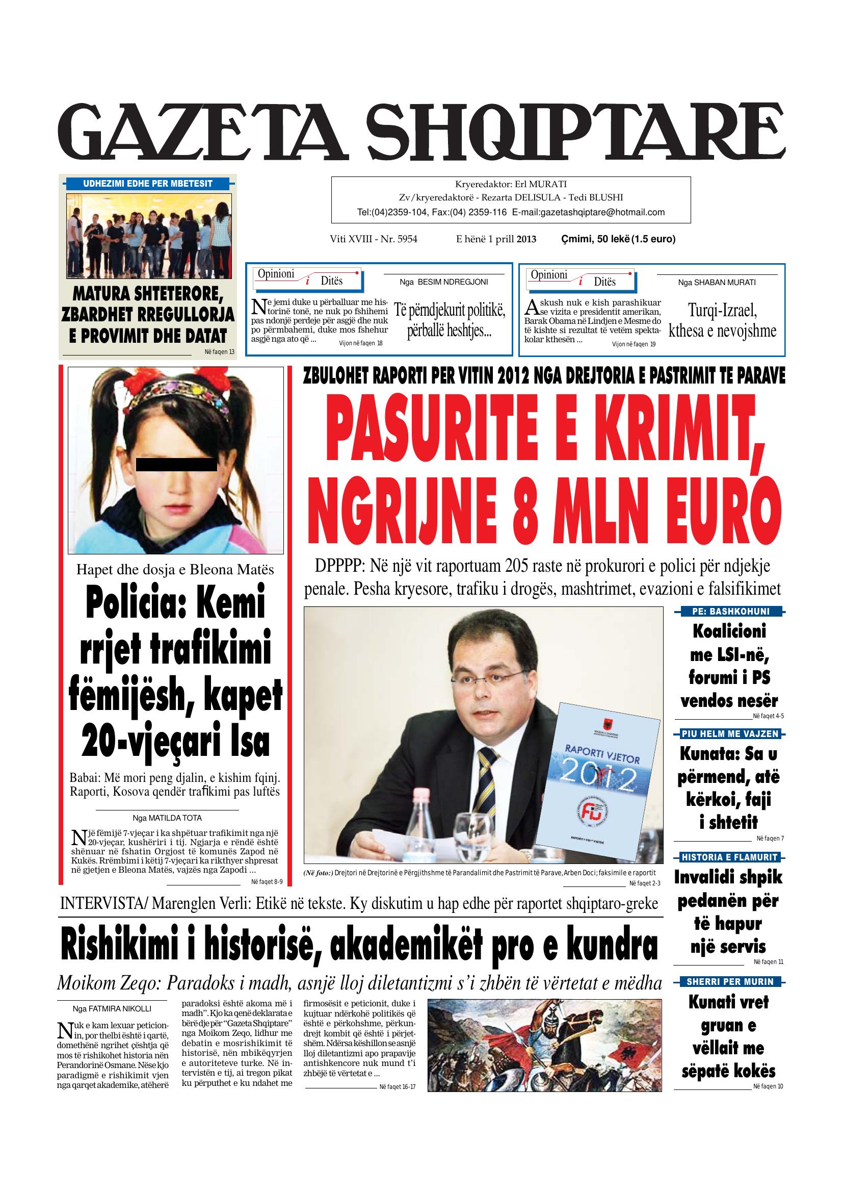 Gazeta Shqiptare 2013-04-01