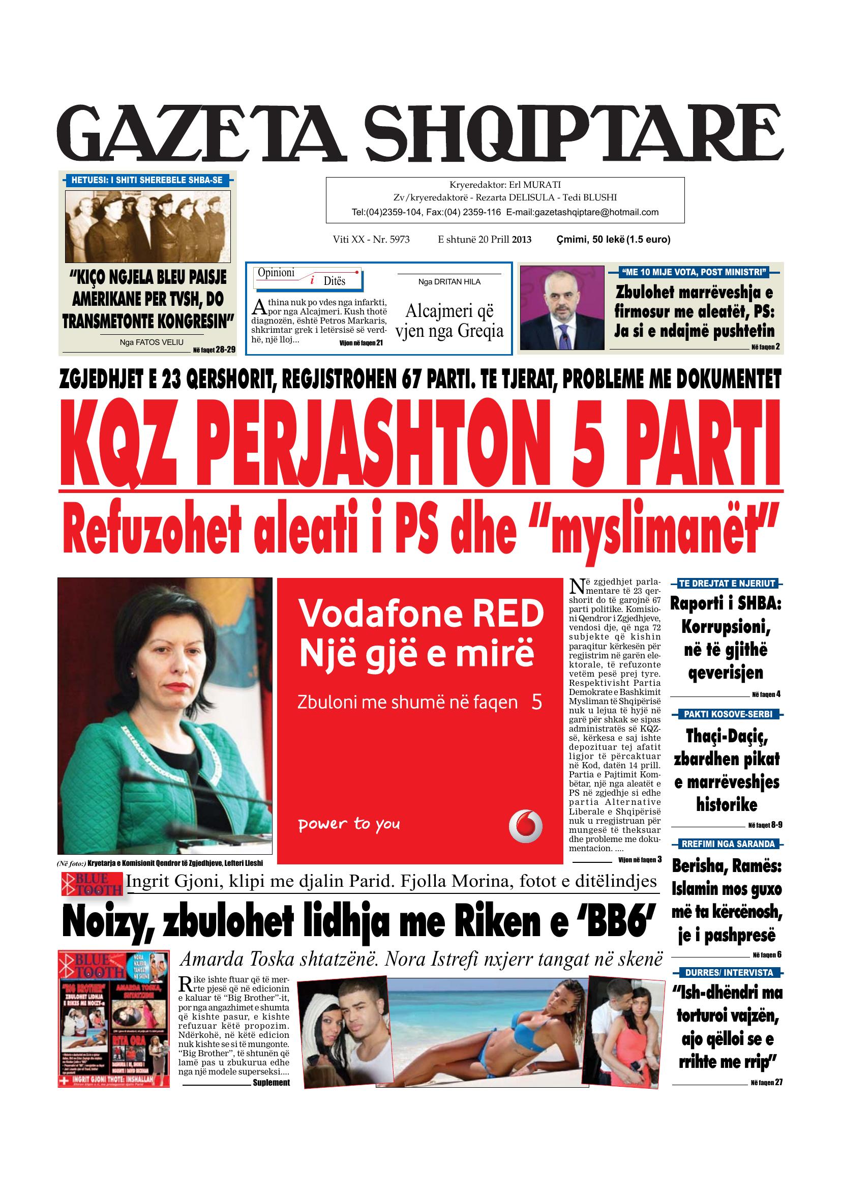 Gazeta Shqiptare 2013-04-20