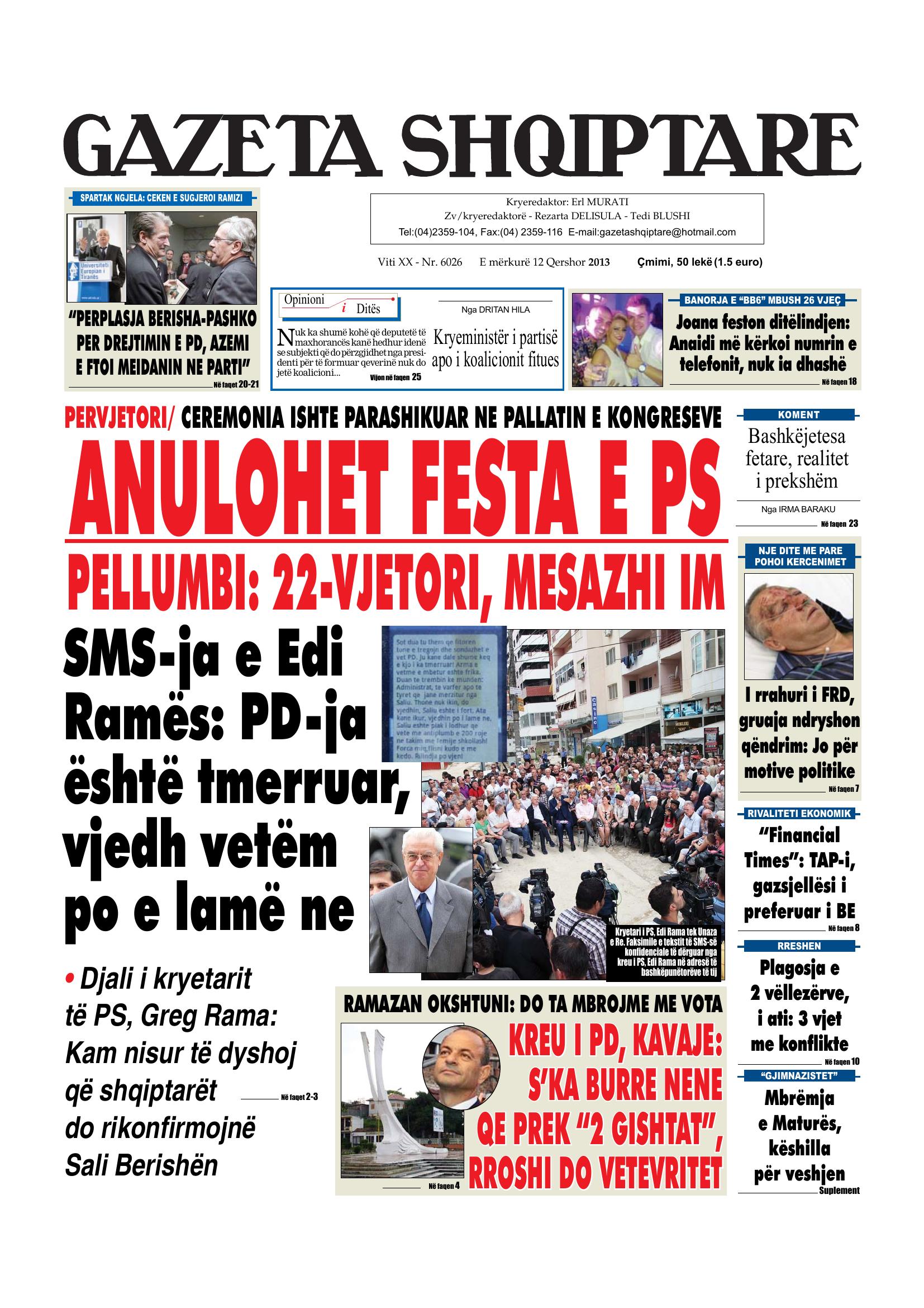 Gazeta Shqiptare 2013-06-12