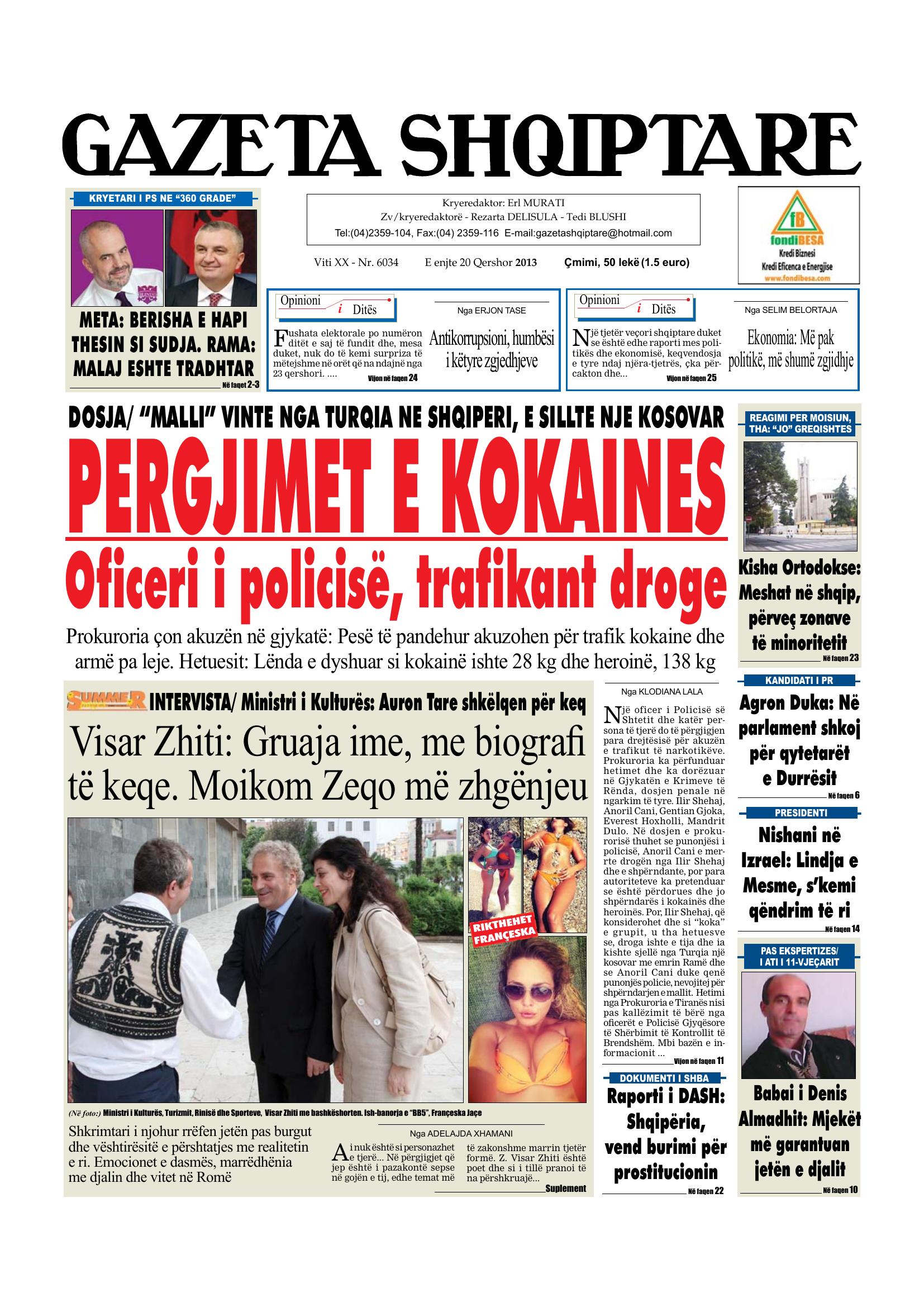 Gazeta Shqiptare 2013-06-20