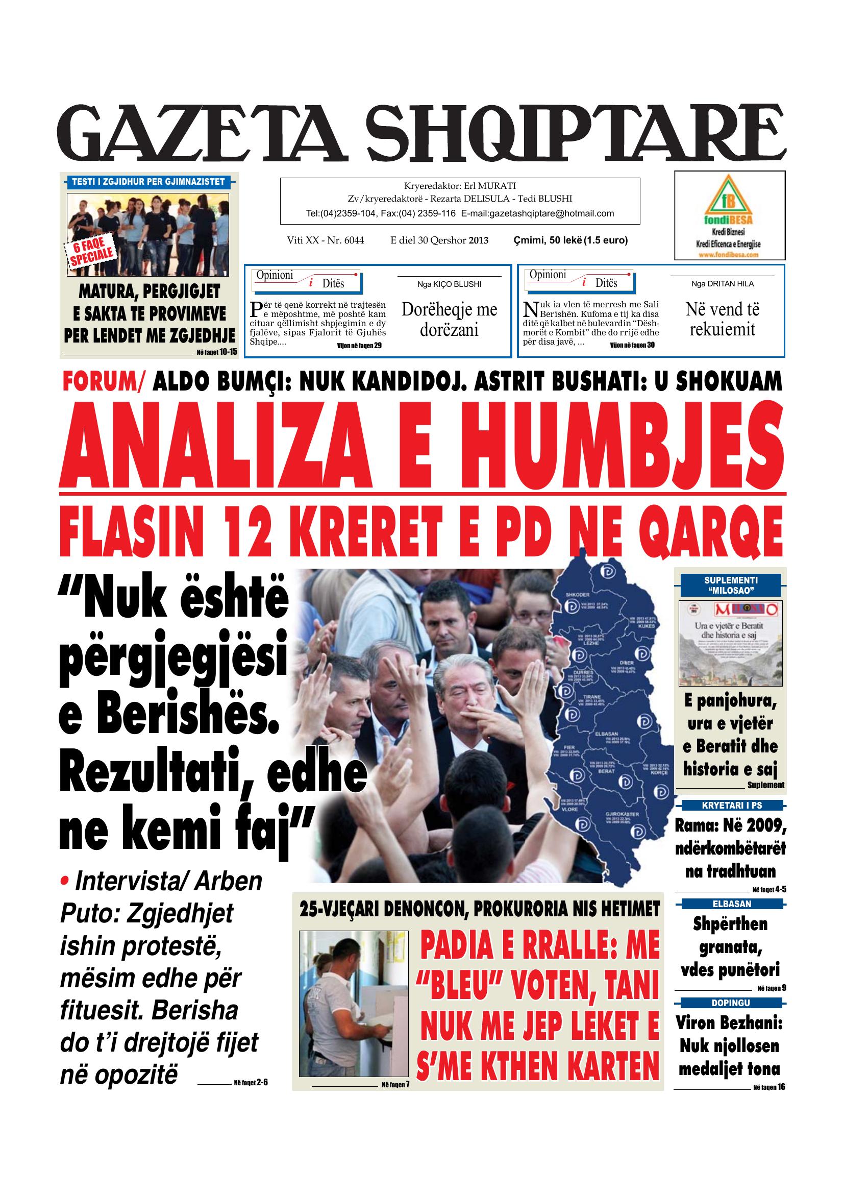 Gazeta Shqiptare 2013-06-30