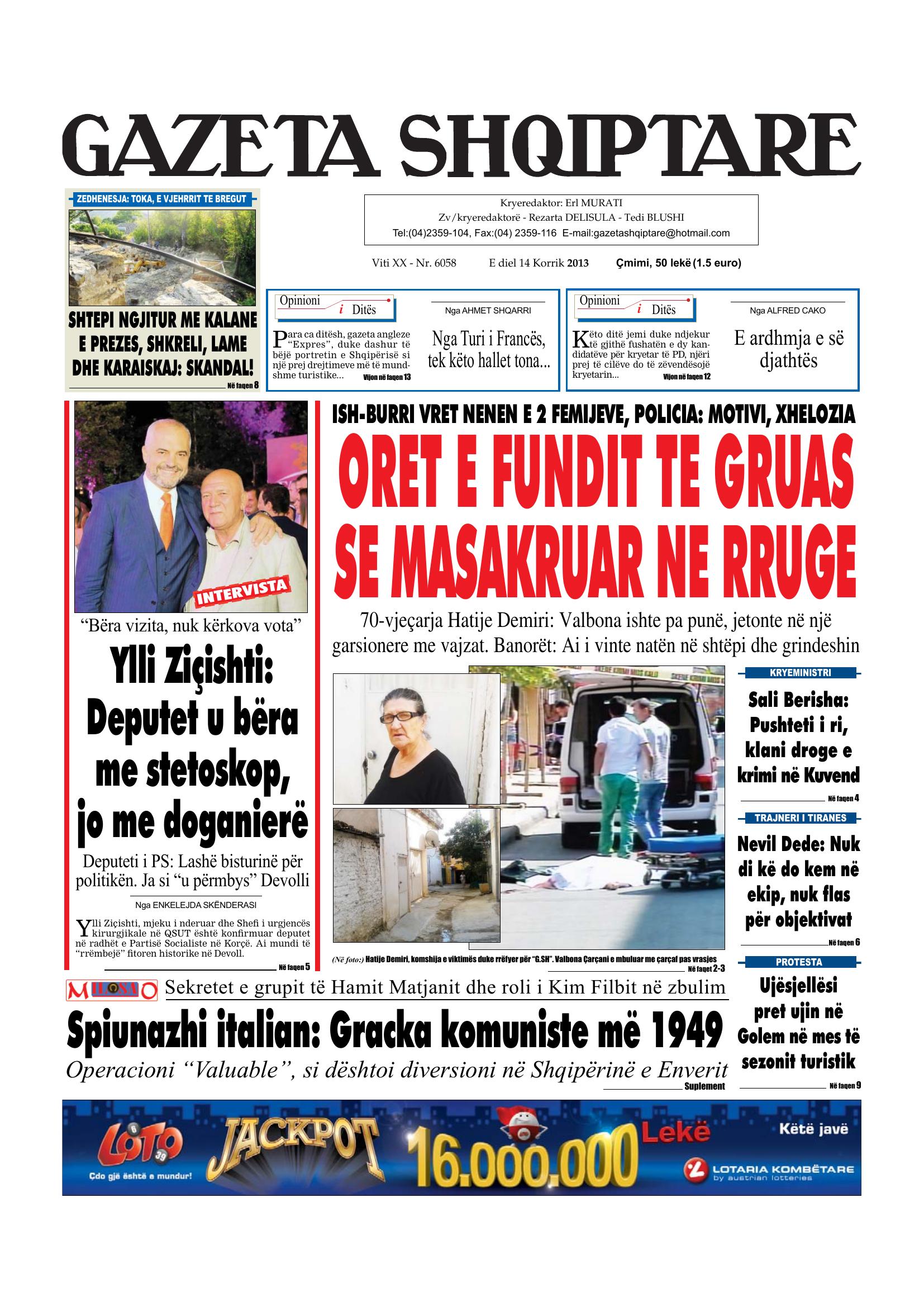 Gazeta Shqiptare 2013-07-14