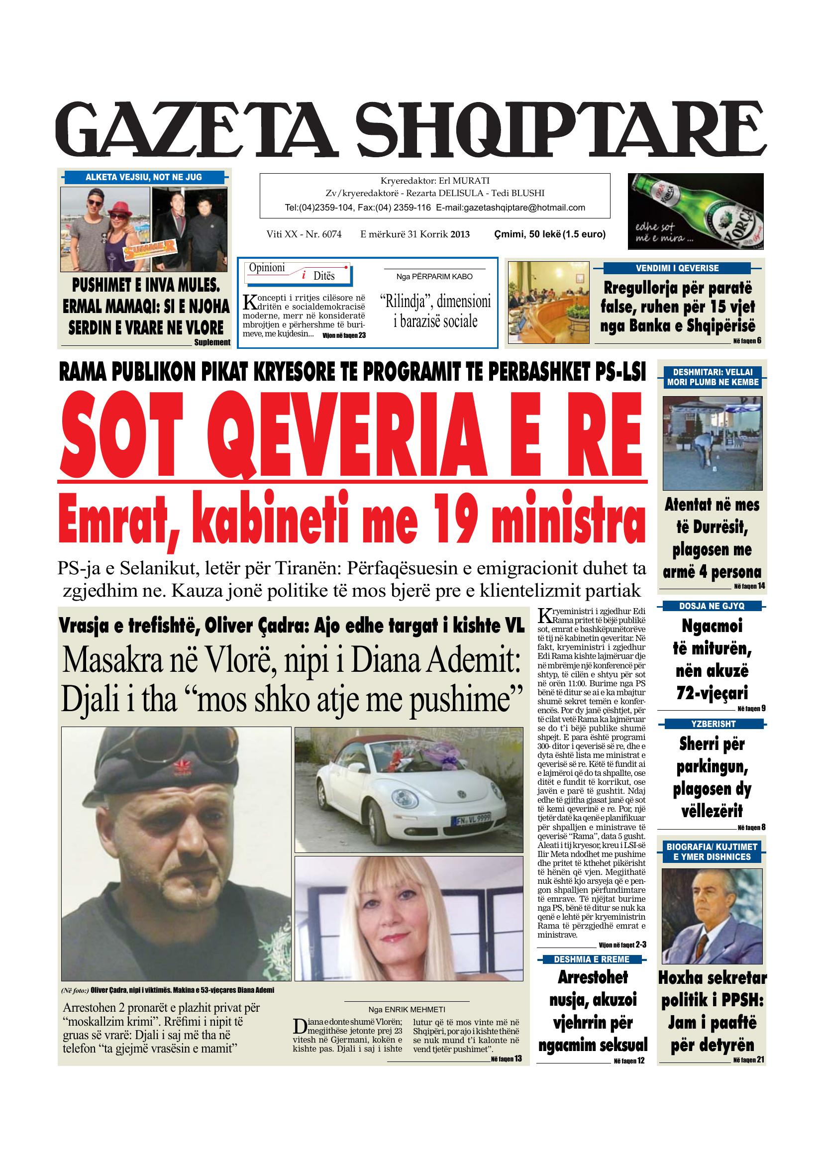 Gazeta Shqiptare 2013-07-31