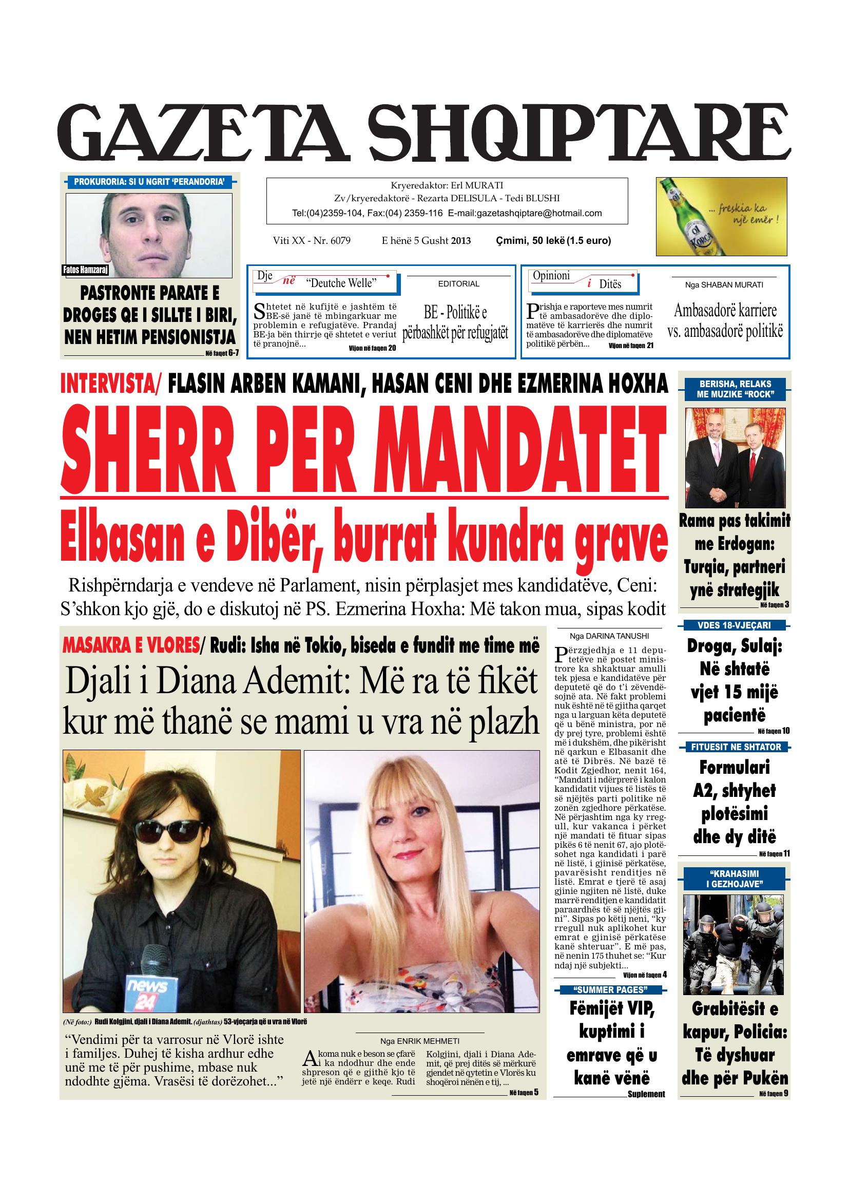 Gazeta Shqiptare 2013-08-05