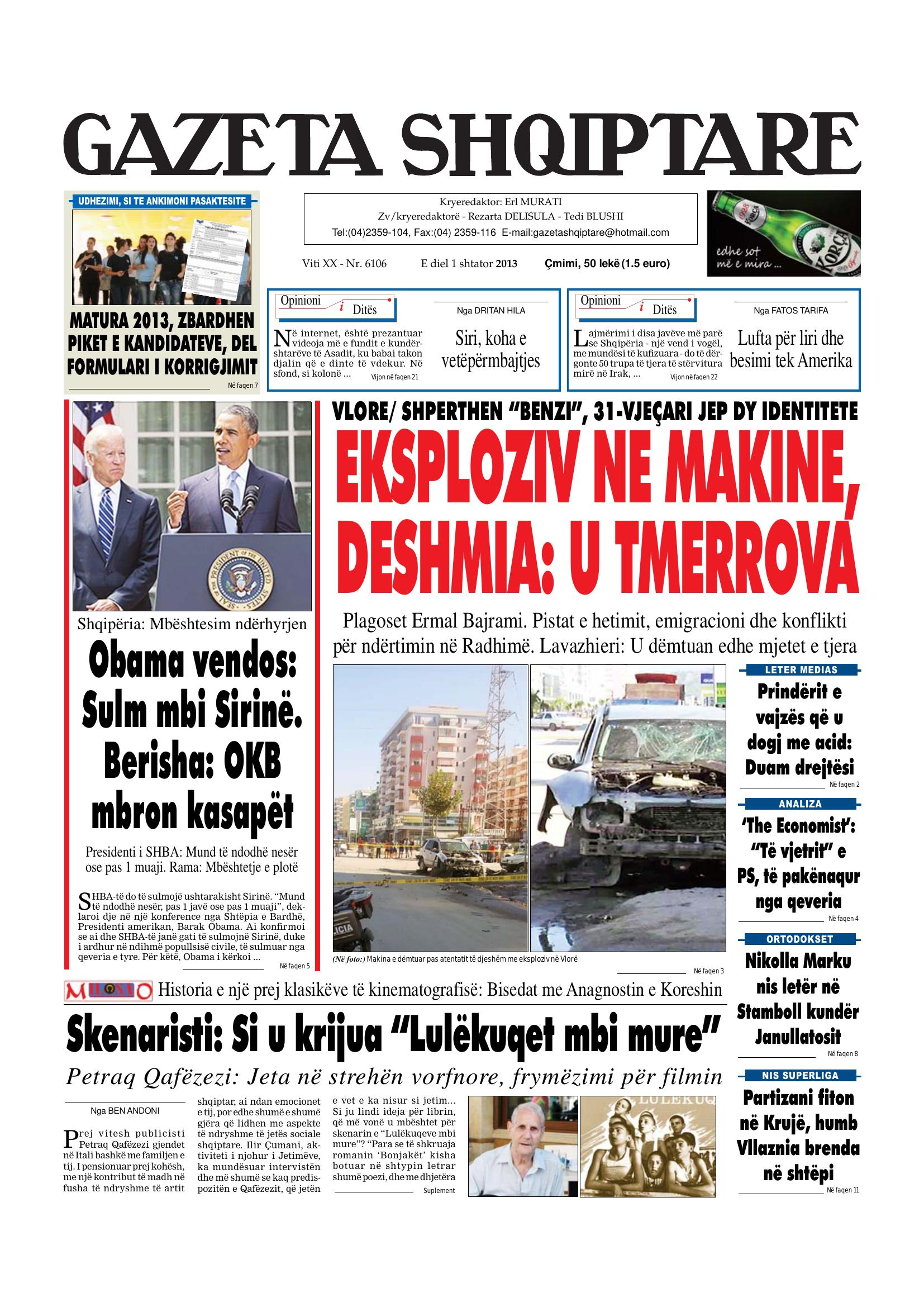 Gazeta Shqiptare 2013-09-01
