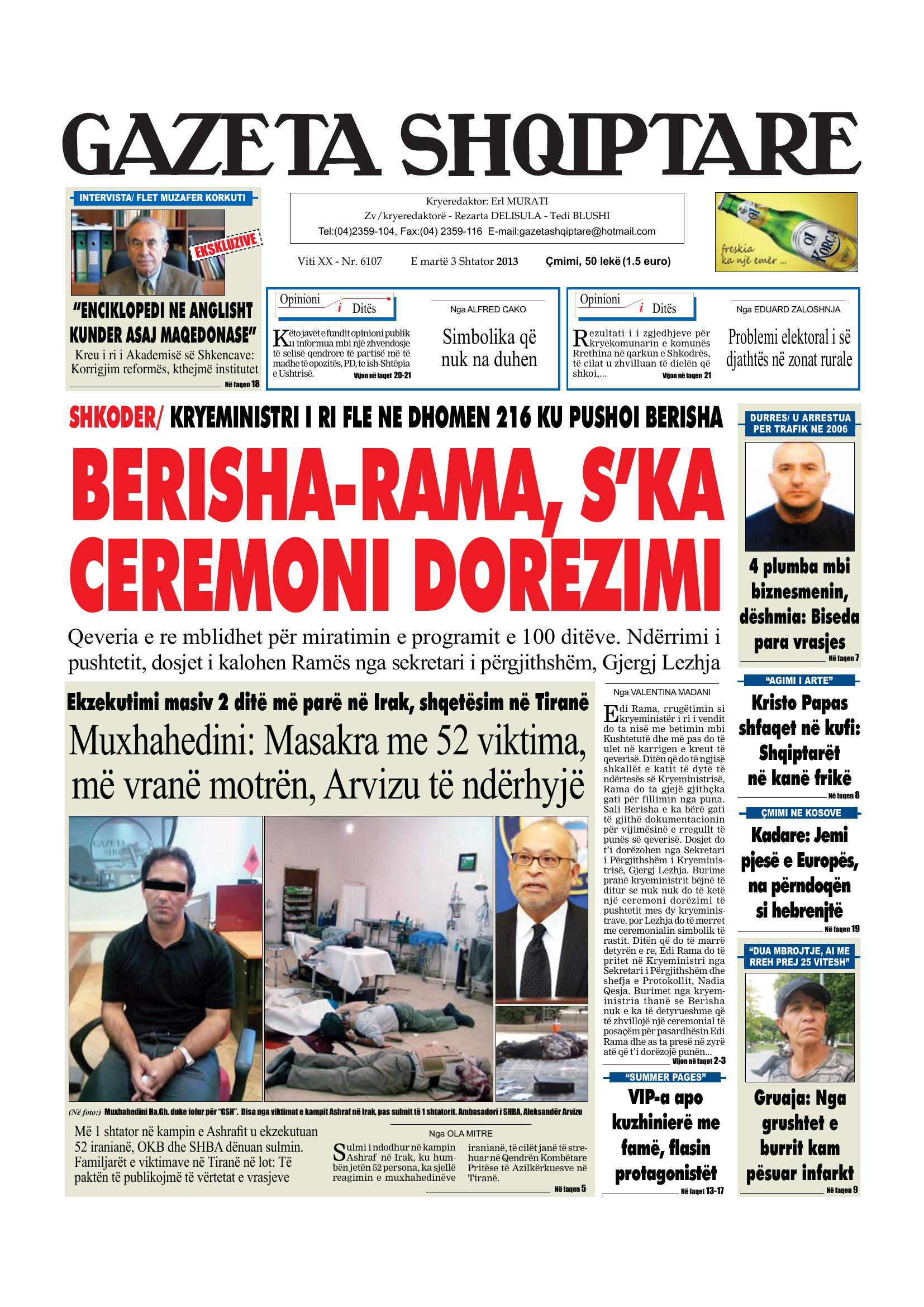 Gazeta Shqiptare 2013-09-03