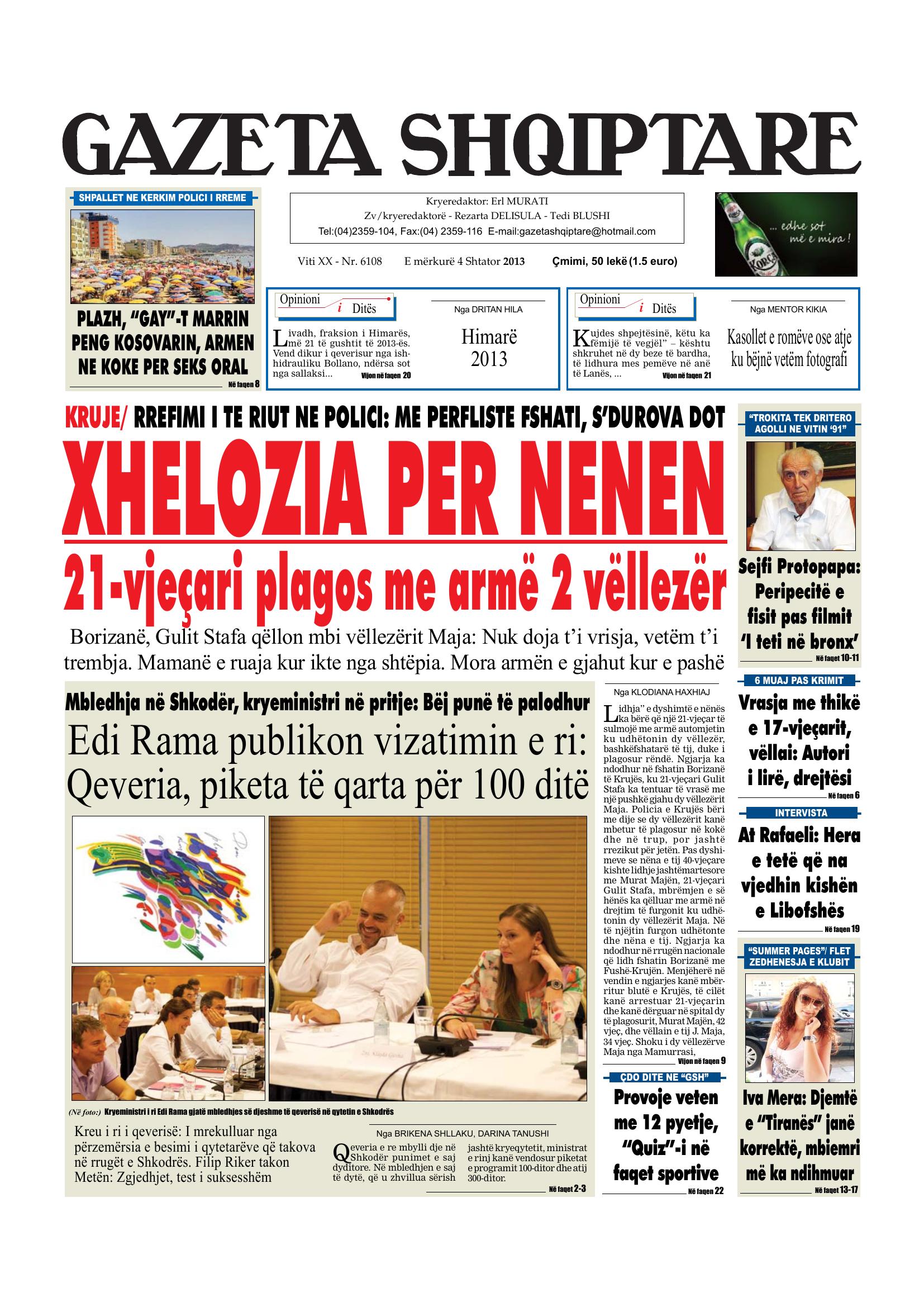 Gazeta Shqiptare 2013-09-04