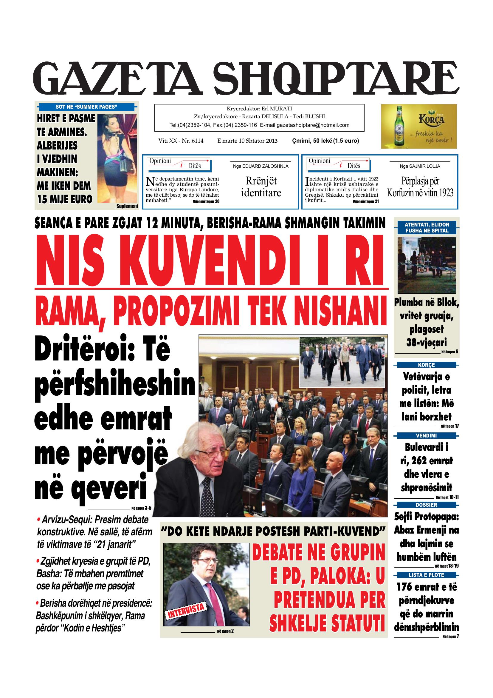 Gazeta Shqiptare 2013-09-10